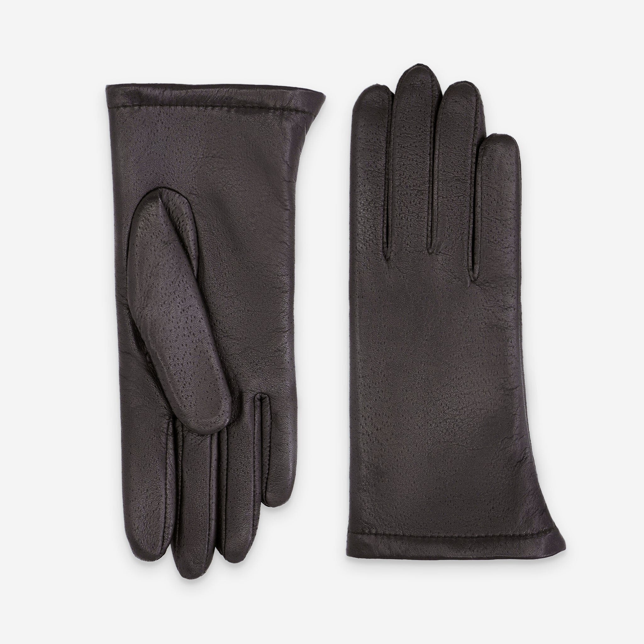 Gants cuir agneau-100% polyester (polaire)-20867PO Gants cuir standard femme Glove Story Choco 6.5