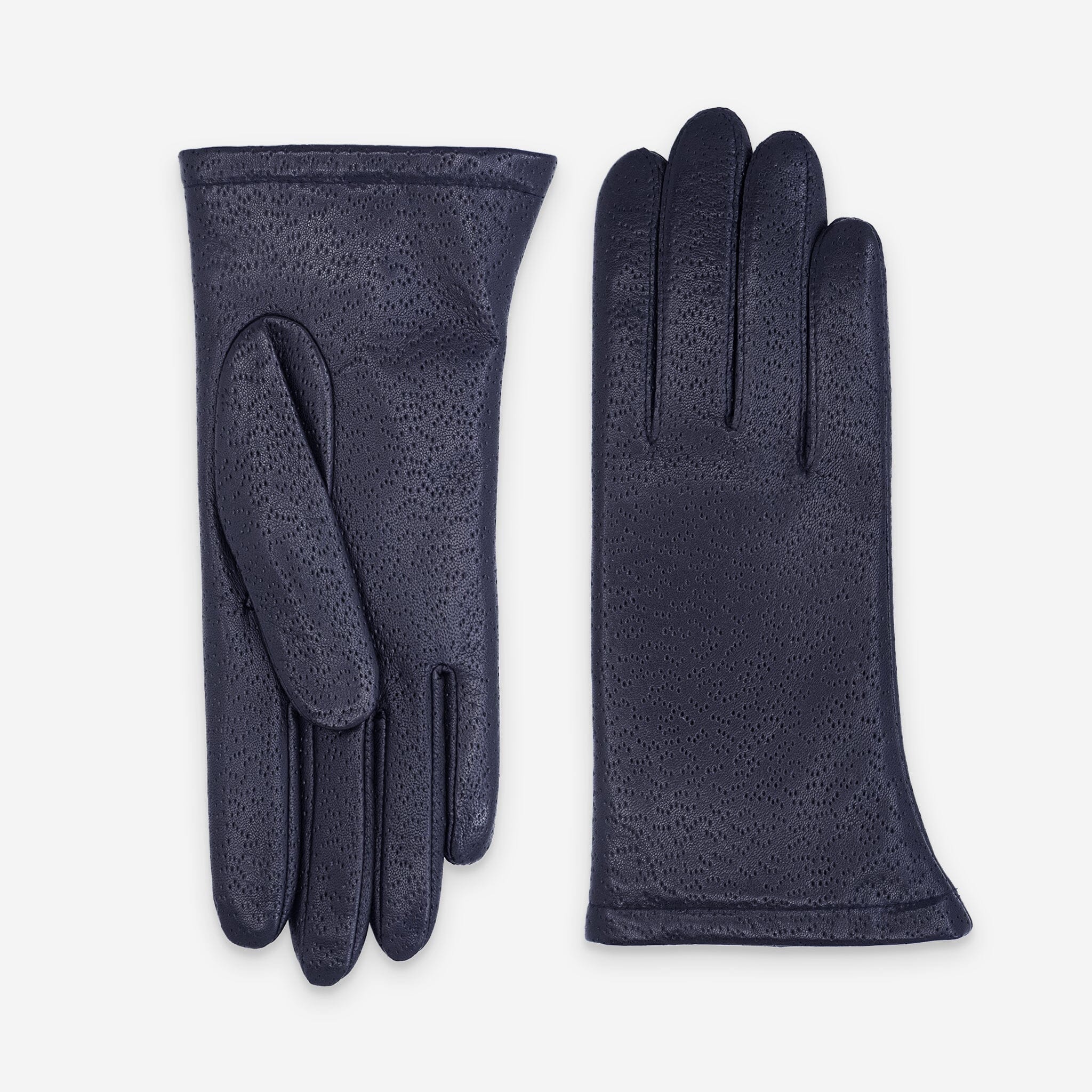 Gants cuir agneau-100% polyester (polaire)-20867PO Gants cuir standard femme Glove Story Deep Blue 6.5