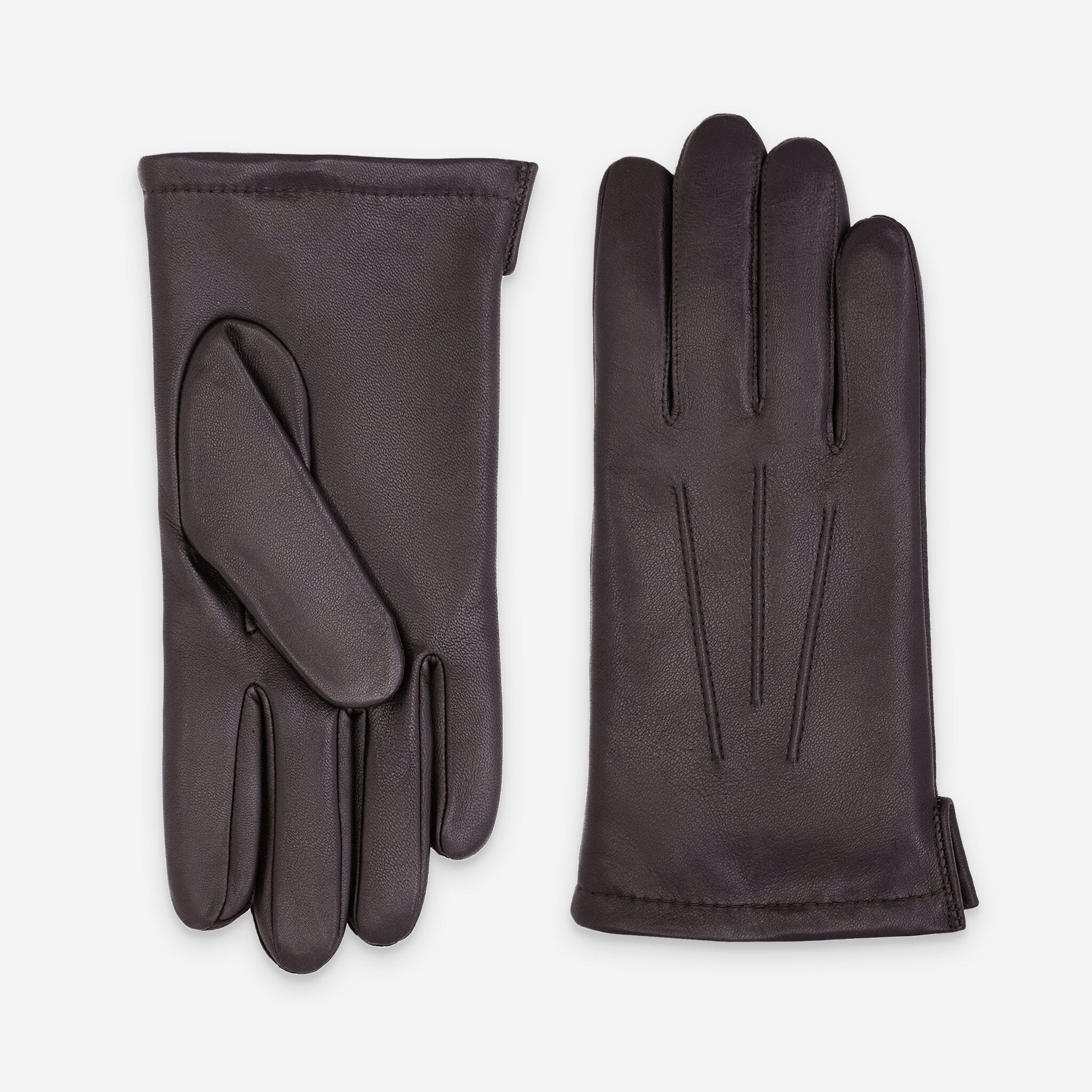 Gants cuir agneau-100% polyester (polaire)-62006PO Gants cuir standard homme Glove Story Brun 7.5