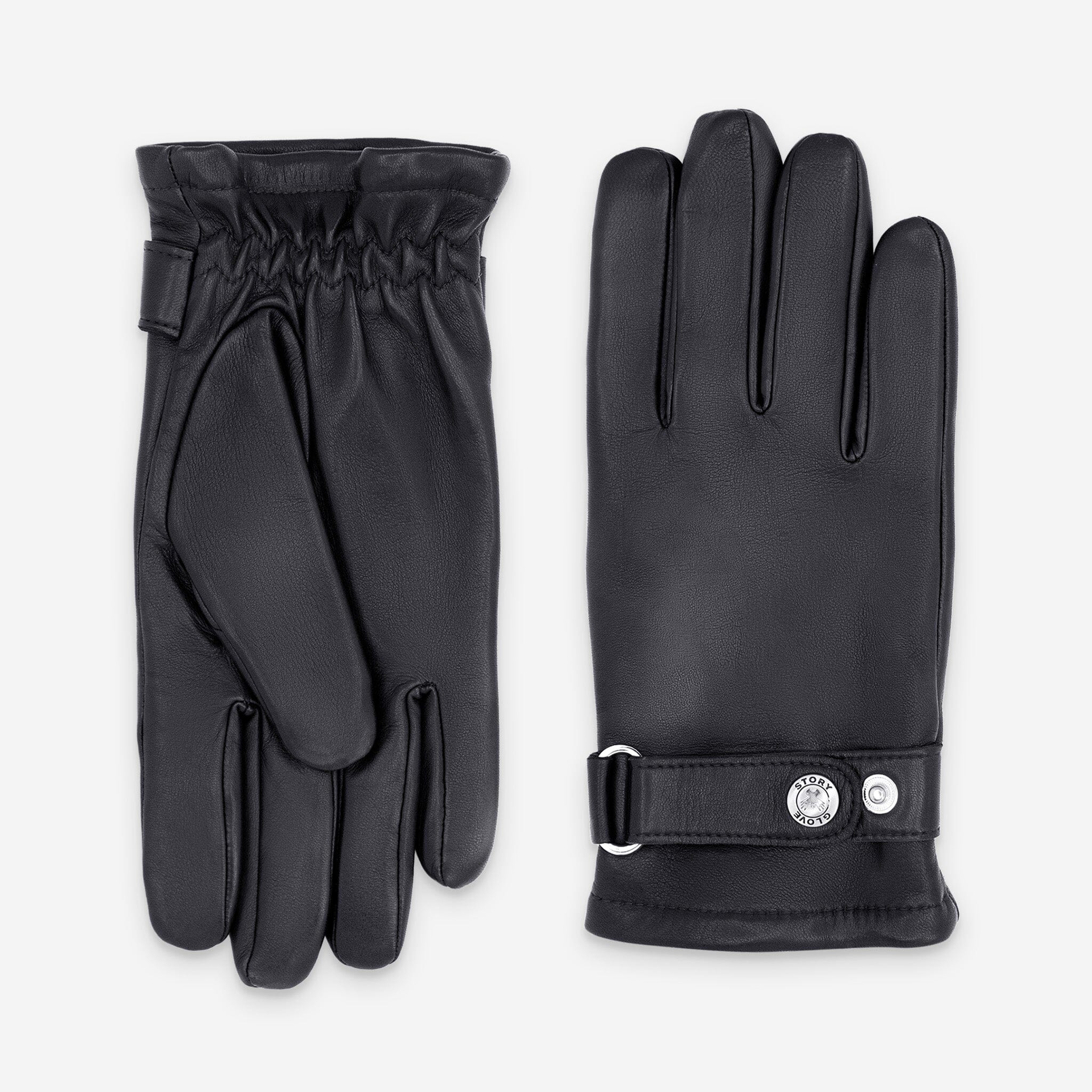 Gants cuir agneau-100% polyester (polaire)-72012PO Gants cuir sport homme Glove Story Noir XS