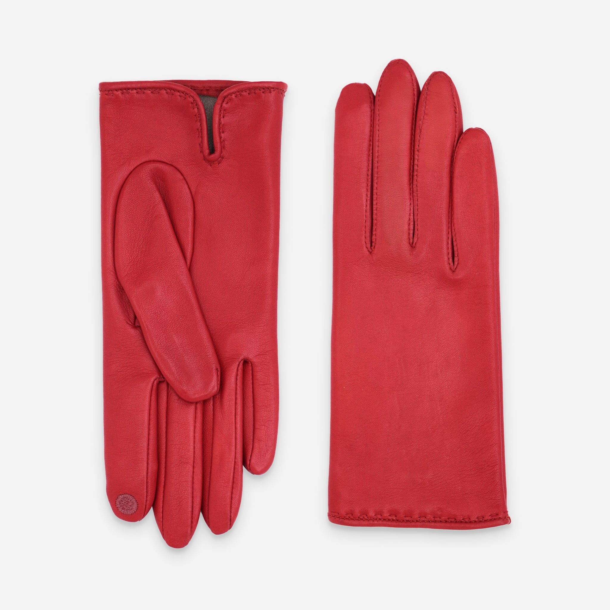 Gants cuir agneau-100% soie-21050ST Gants cuir femme prestige Glove Story Flame Scarlet 6.5