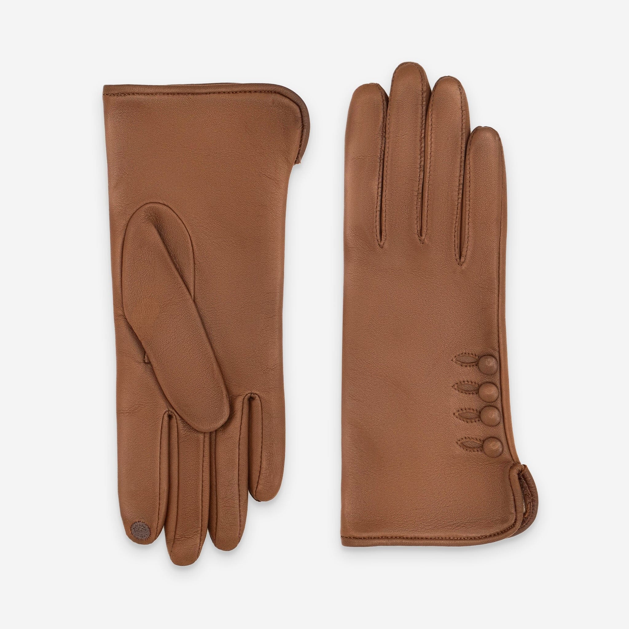 Gants cuir agneau-100% soie-21153SN Gants cuir femme prestige Glove Story Cork 6.5