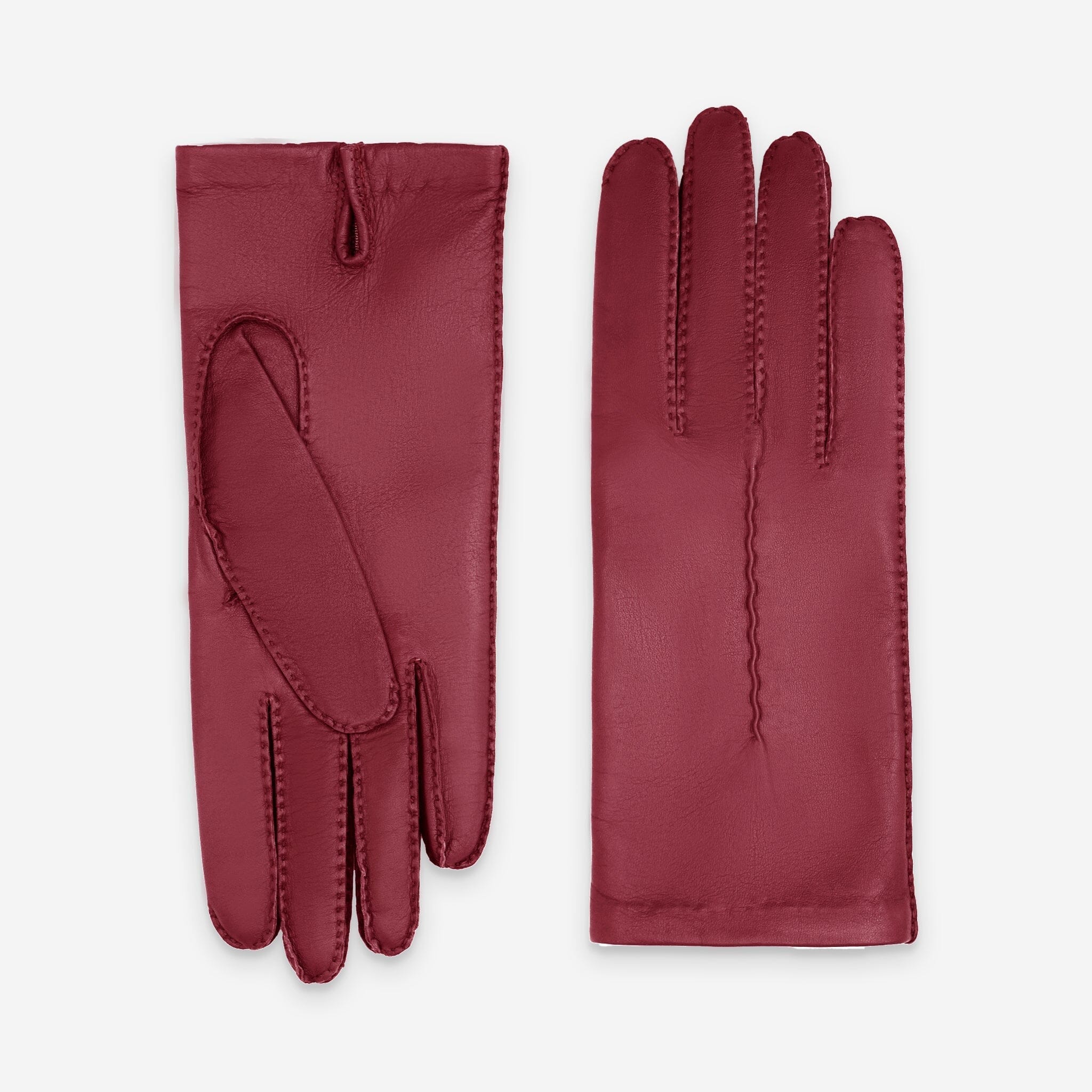 Gants cuir agneau-100% soie-21590SN Gants cuir femme prestige Glove Story Sunset red 6.5