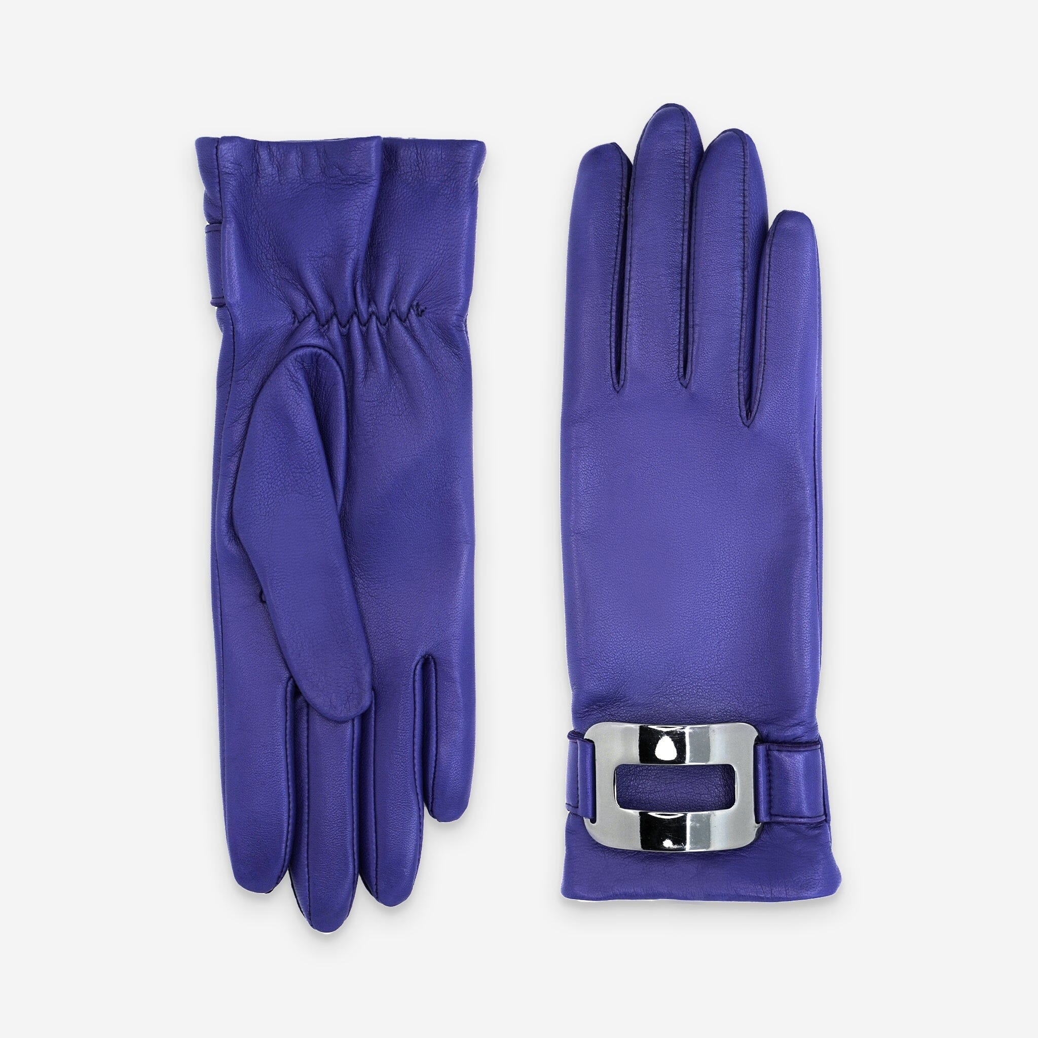 Gants cuir agneau-100% soie-21591SN Gants cuir femme prestige Glove Story Royal Blue 6.5