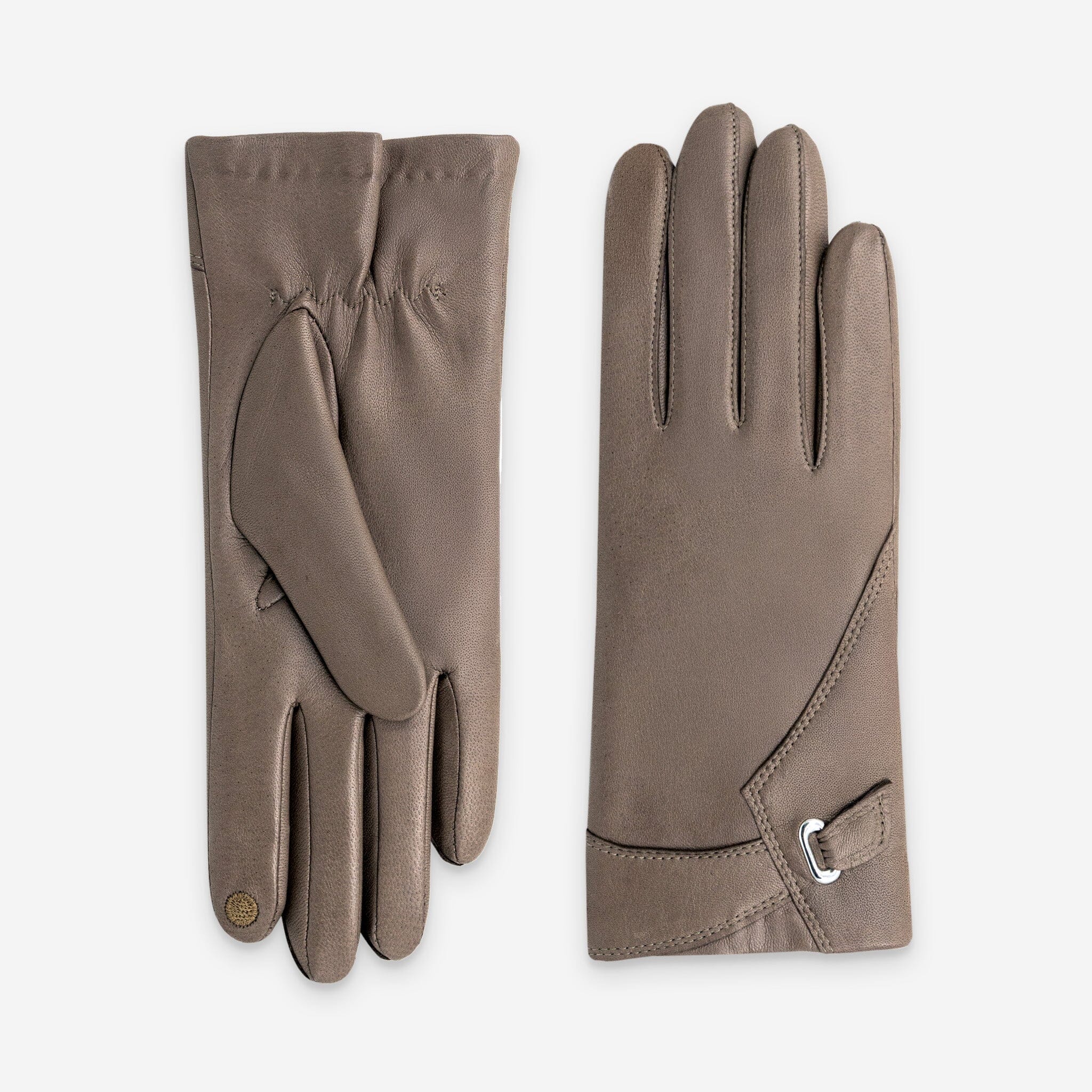 Gants cuir agneau-100% soie-21617SN Gants cuir femme prestige Glove Story Stone 6.5