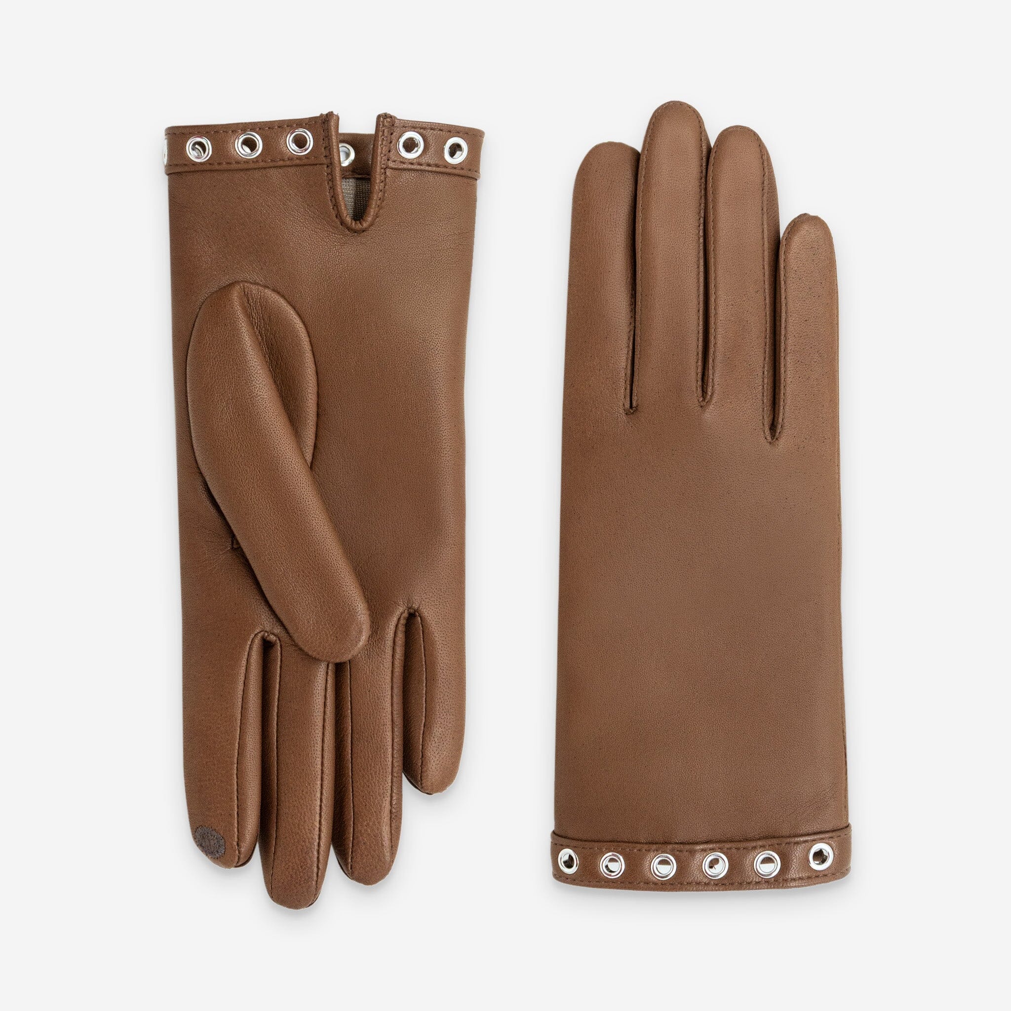 Gants cuir agneau-100% soie-21620SN Gants cuir femme prestige Glove Story Cork 6.5