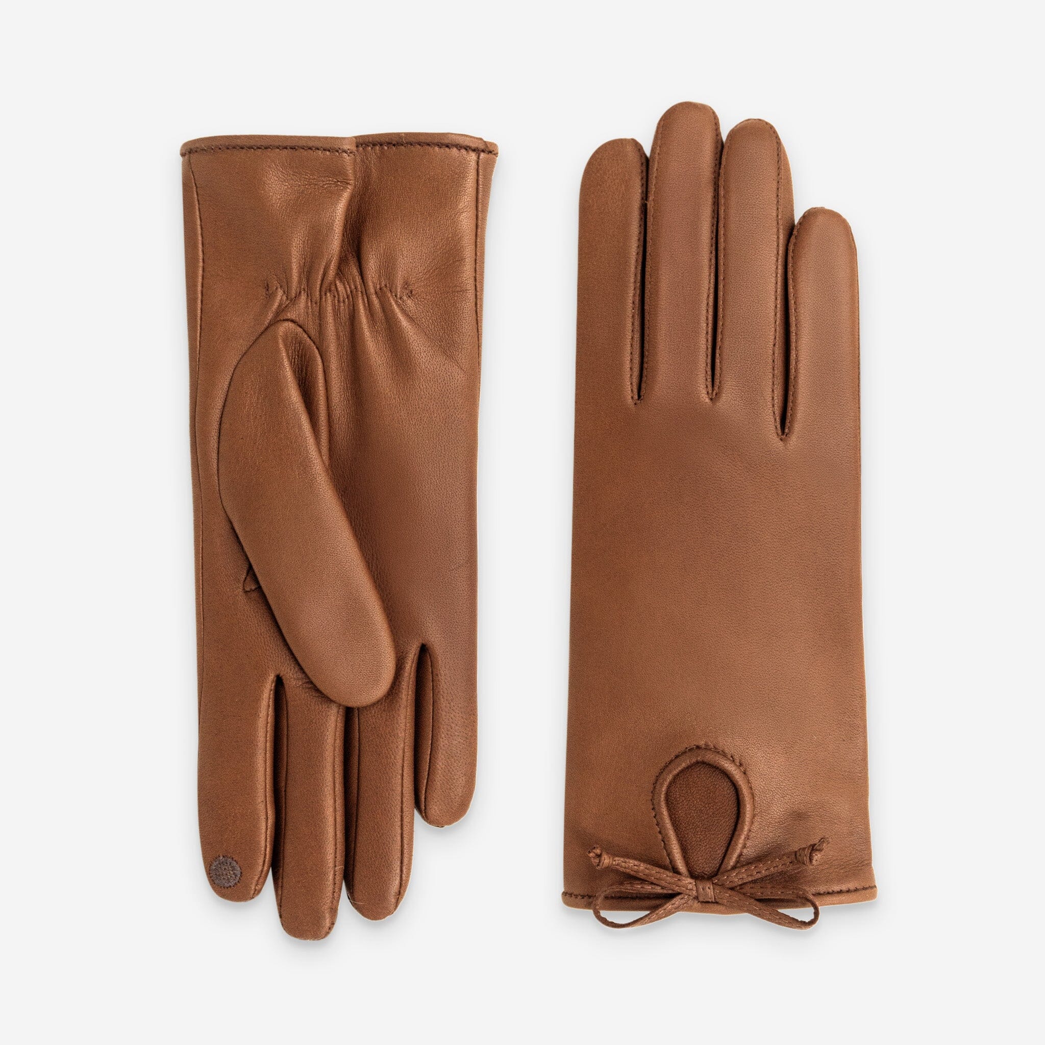 Gants cuir agneau-100% soie-21621SN Gants cuir femme prestige Glove Story Cork 6.5