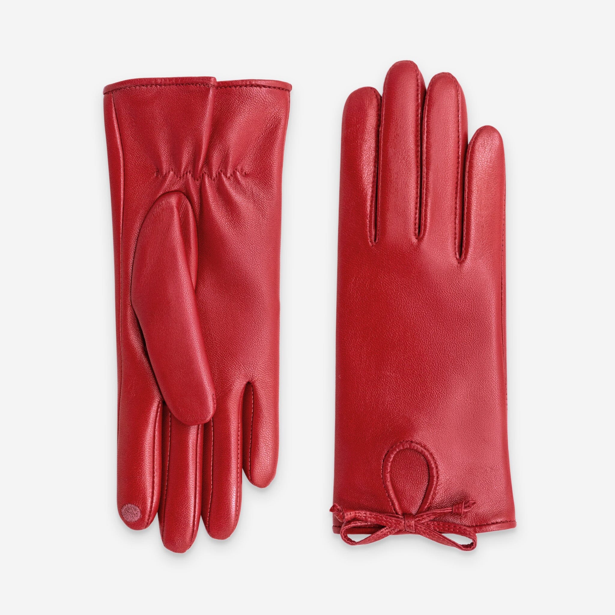 Gants cuir agneau-100% soie-21621SN Gants cuir femme prestige Glove Story Flame Scarlet 6.5
