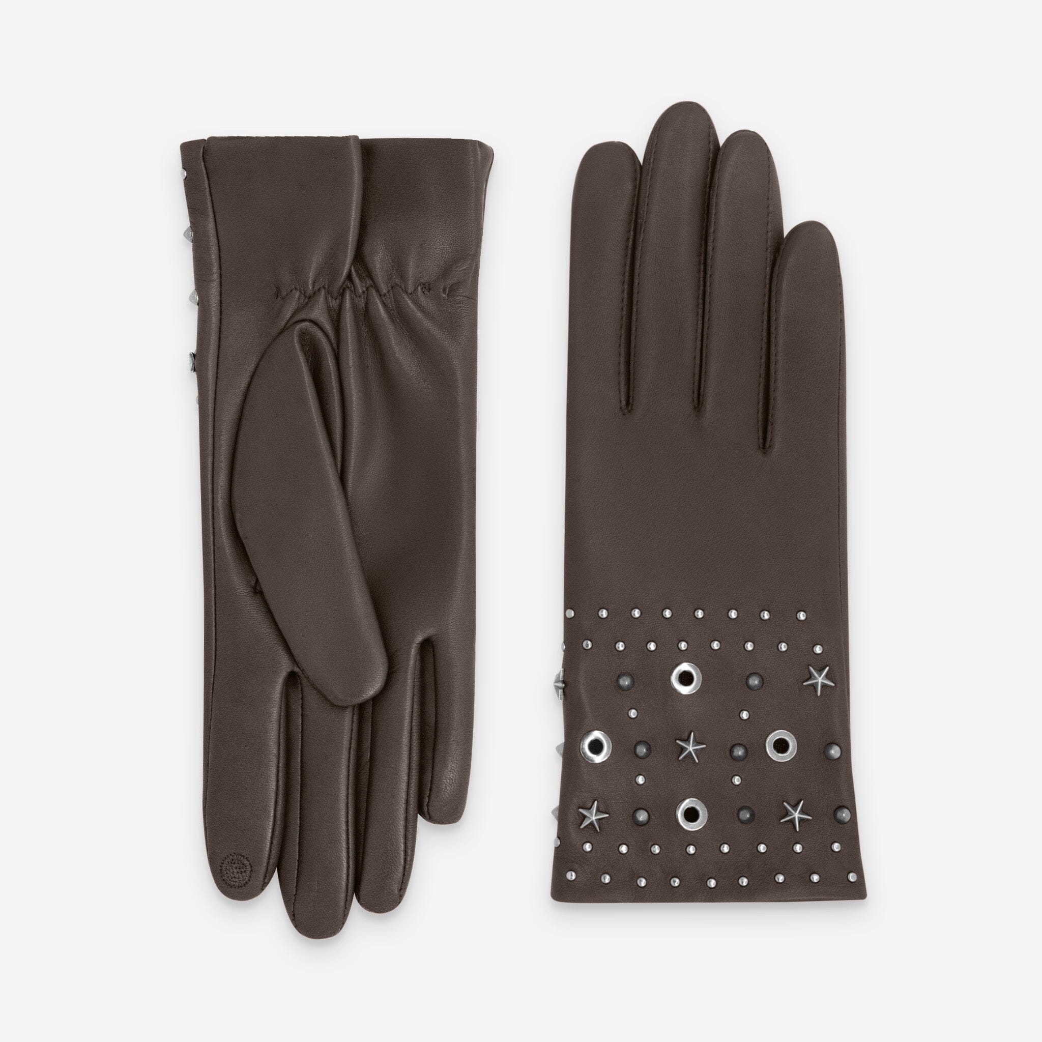 Gants cuir agneau-100% soie-21640SN Gants cuir femme prestige Glove Story Cappuccino 6.5