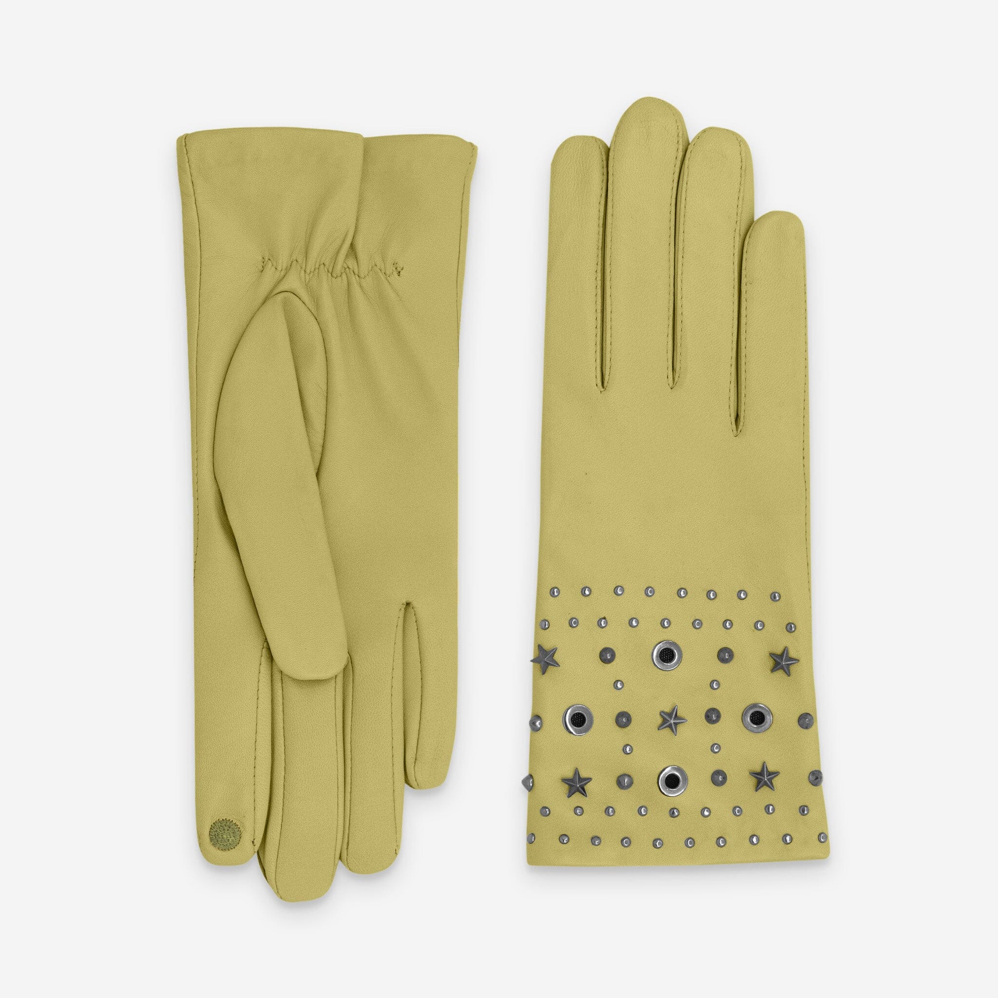 Gants cuir agneau-100% soie-21640SN Gants cuir femme prestige Glove Story Corn 6.5