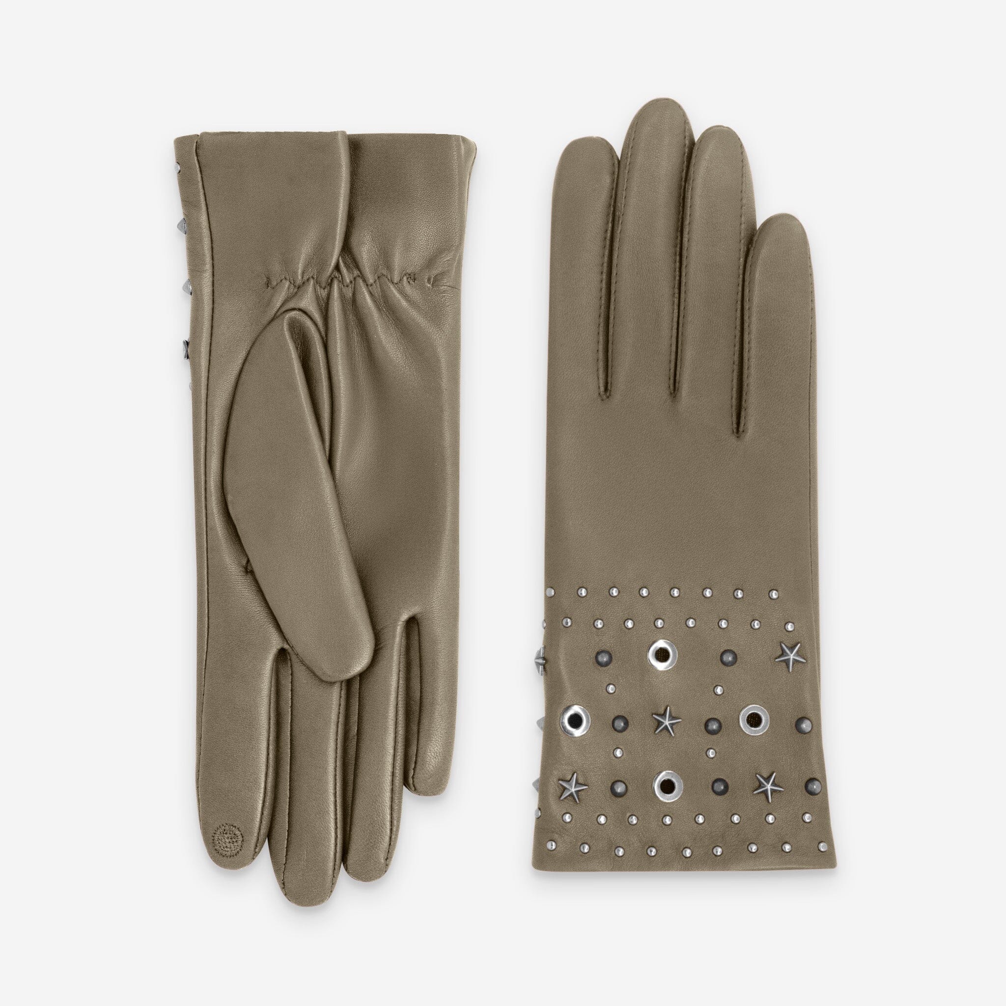 Gants cuir agneau-100% soie-21640SN Gants cuir femme prestige Glove Story Nude 6.5