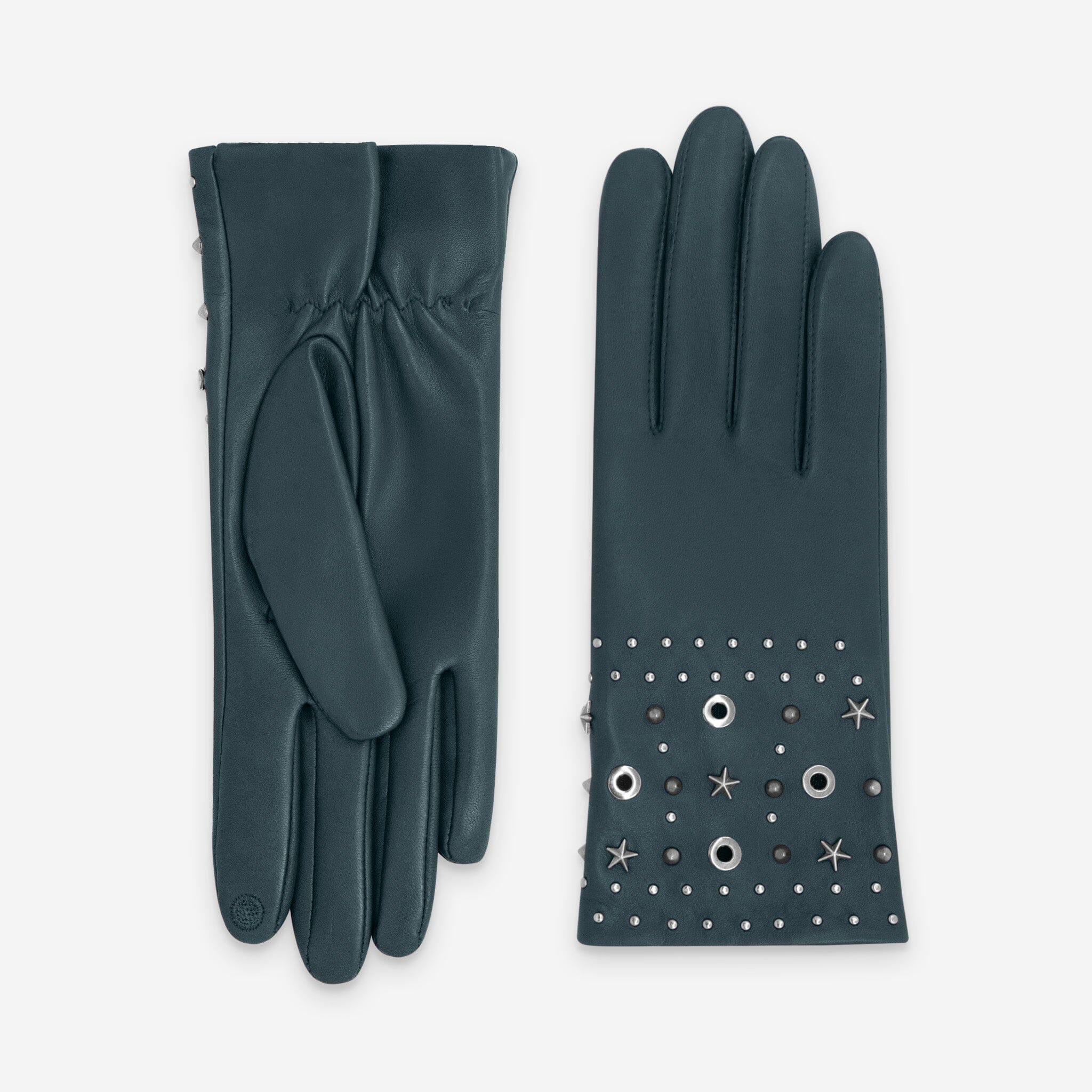 Gants cuir agneau-100% soie-21640SN Gants cuir femme prestige Glove Story Sapin 6.5