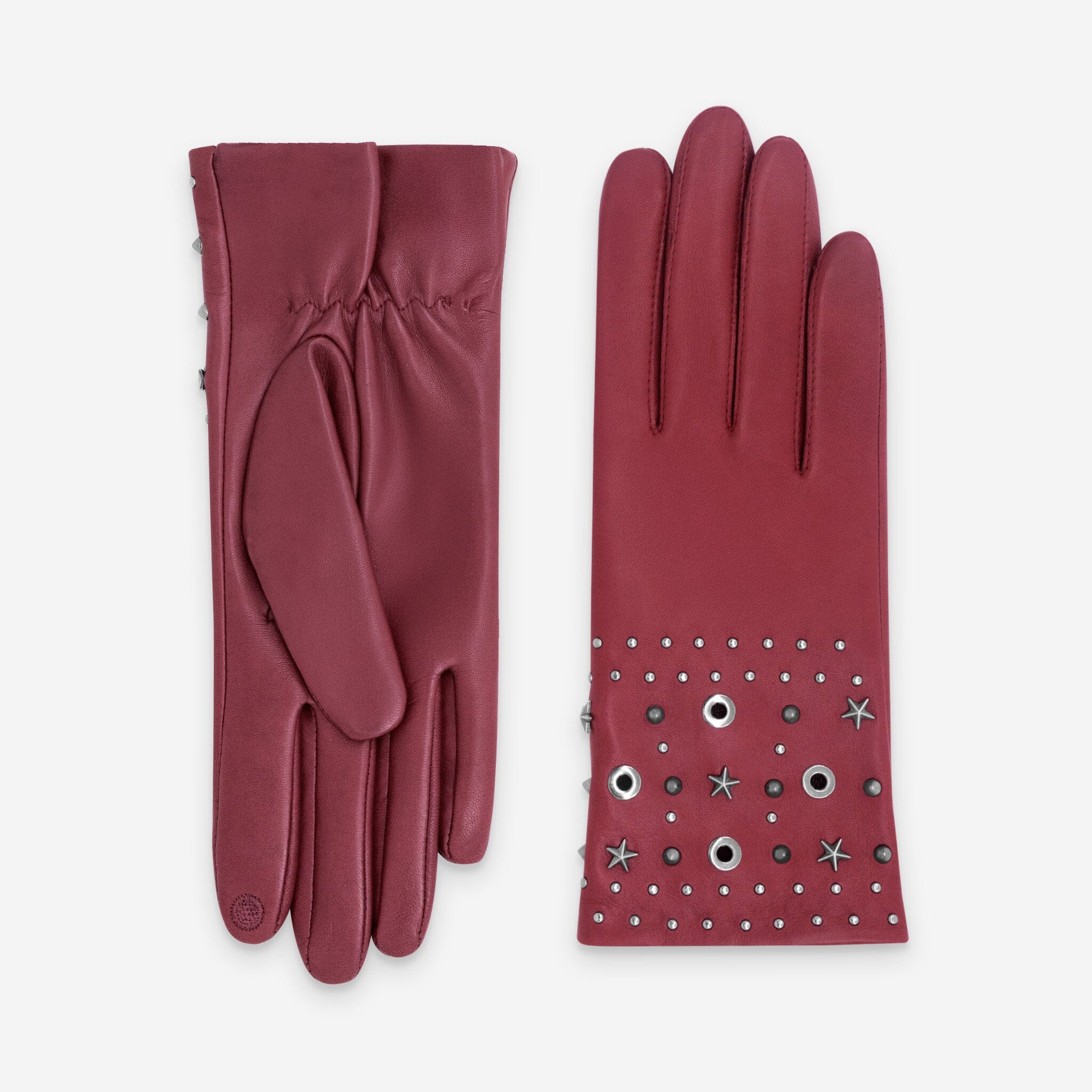 Gants cuir agneau-100% soie-21640SN Gants cuir femme prestige Glove Story Sunset Red 6.5