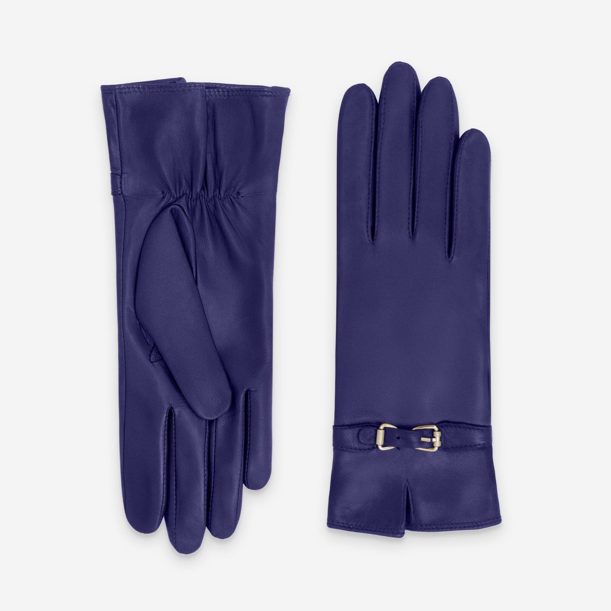 Gants cuir agneau-100% soie-21641SN Gants cuir femme prestige Glove Story Royal Blue 6.5