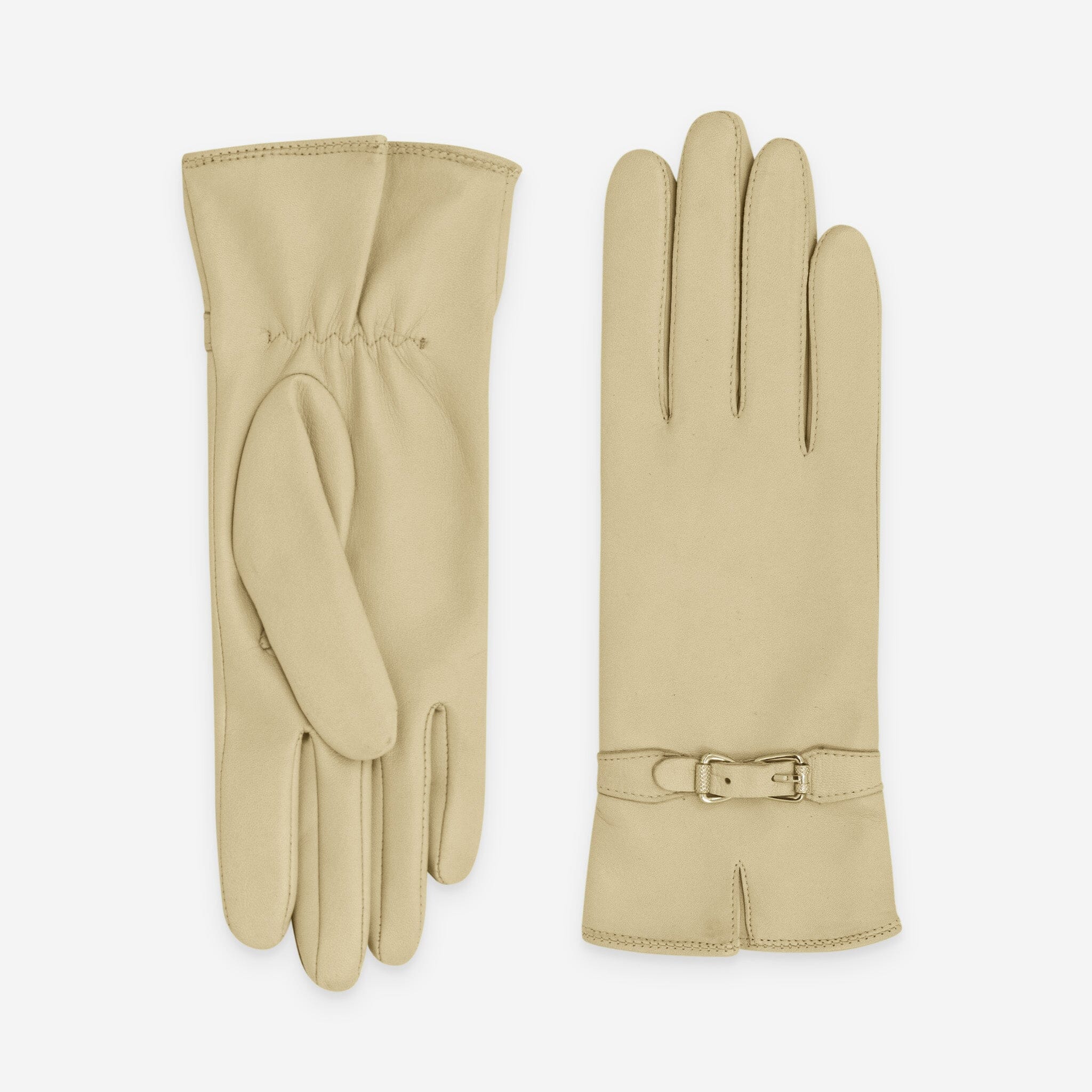 Gants cuir agneau-100% soie-21641SN Gants cuir femme prestige Glove Story Sable 6.5