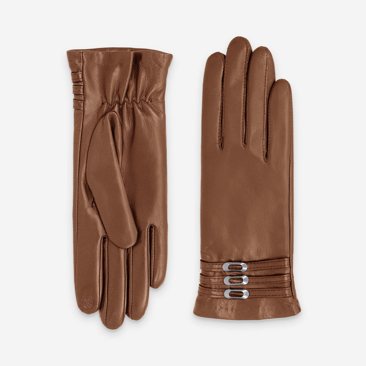 Gants cuir agneau-100% soie-21647SN Gants cuir femme prestige Glove Story Cork 6.5
