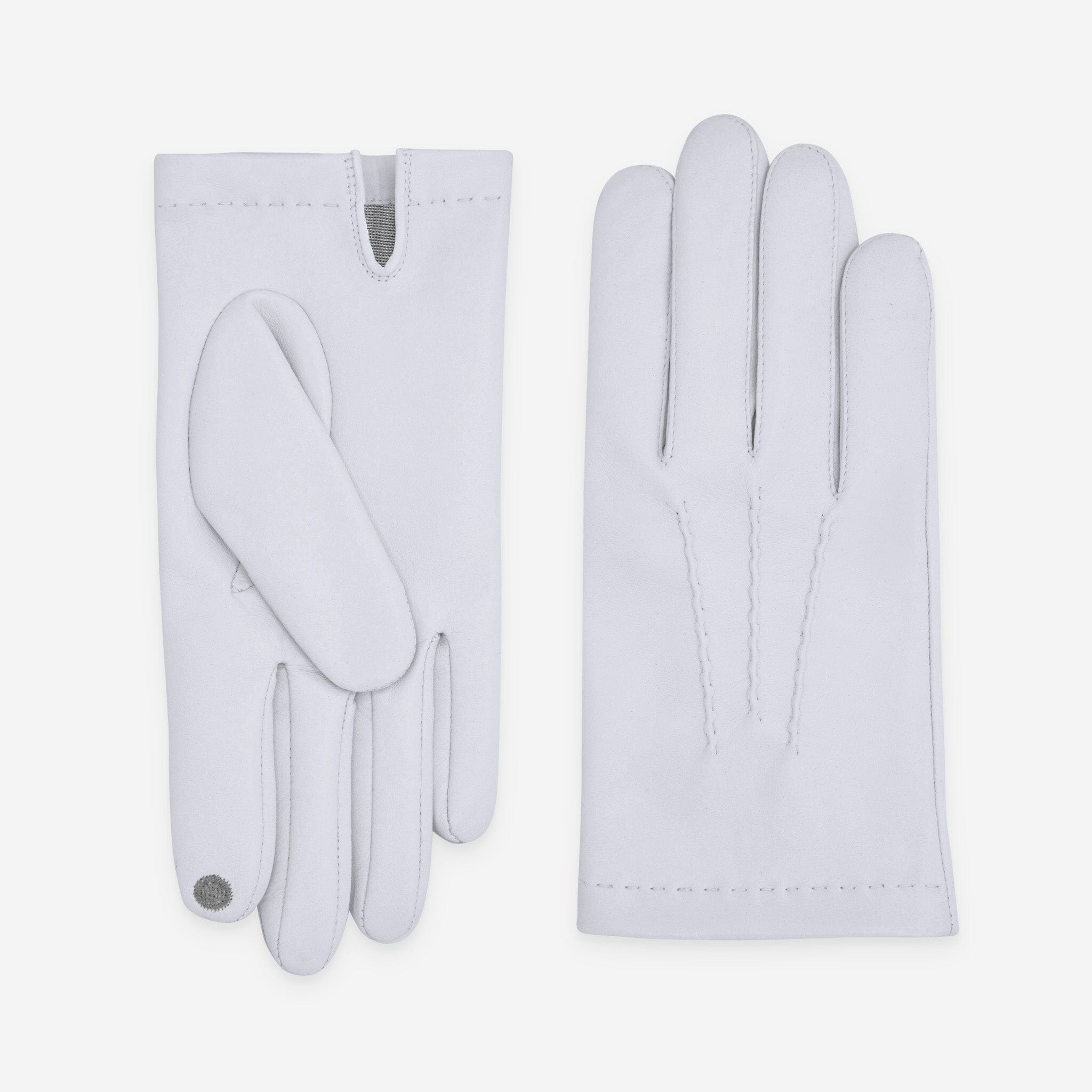 Gants cuir agneau-100% soie-22027ST Gants cuir homme prestige Glove Story Blanc 7