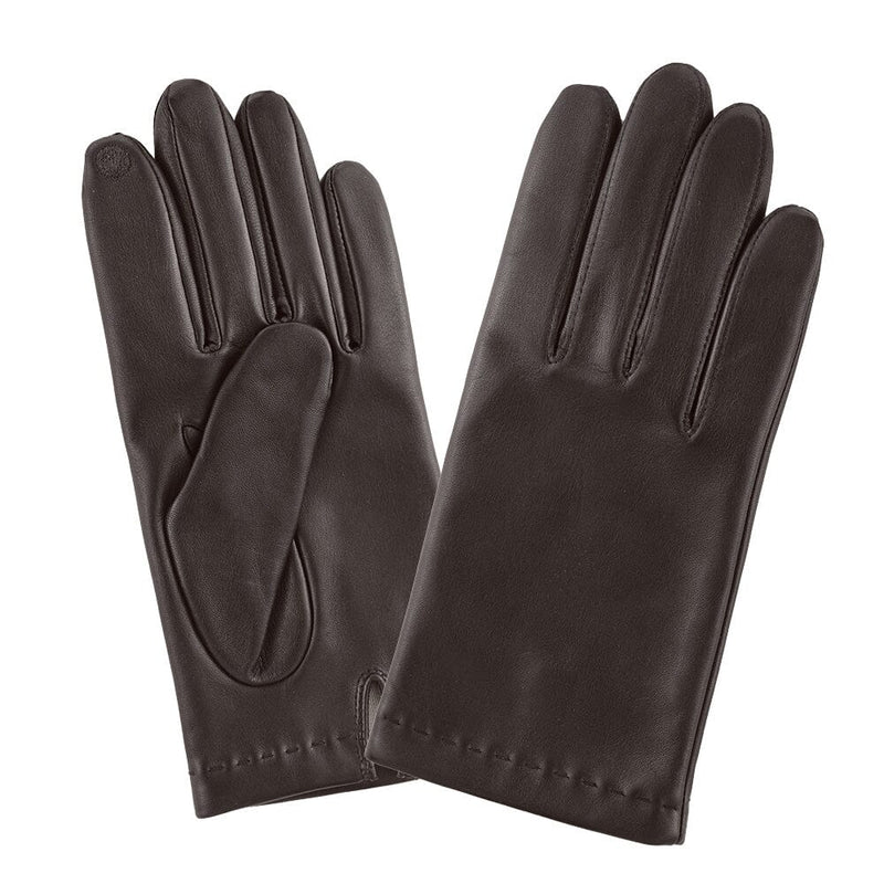 Gants cuir agneau-100% soie-22030SN Gant Glove Story Brun 7.5 