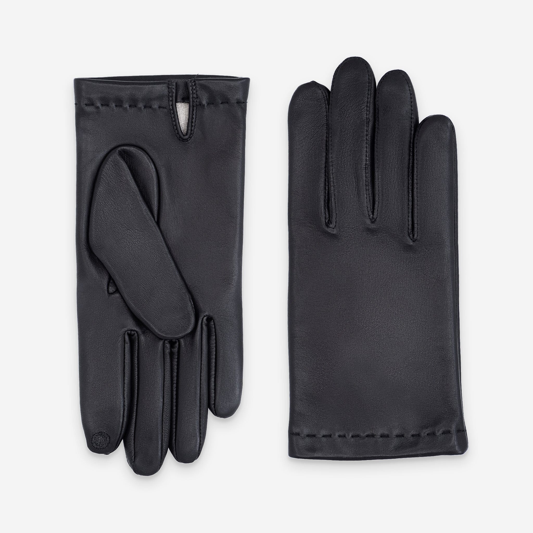 Gants cuir agneau-100% soie-22030ST Gants cuir homme prestige Glove Story Noir 7.5