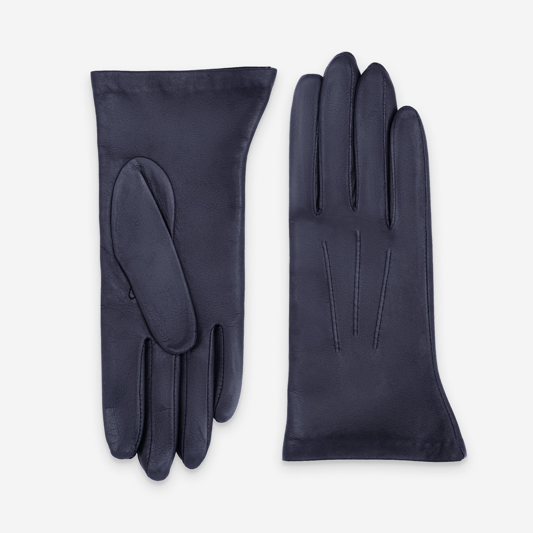 Gants cuir agneau-100% soie-61026SN Gants cuir standard femme Glove Story Deep Blue 6.5