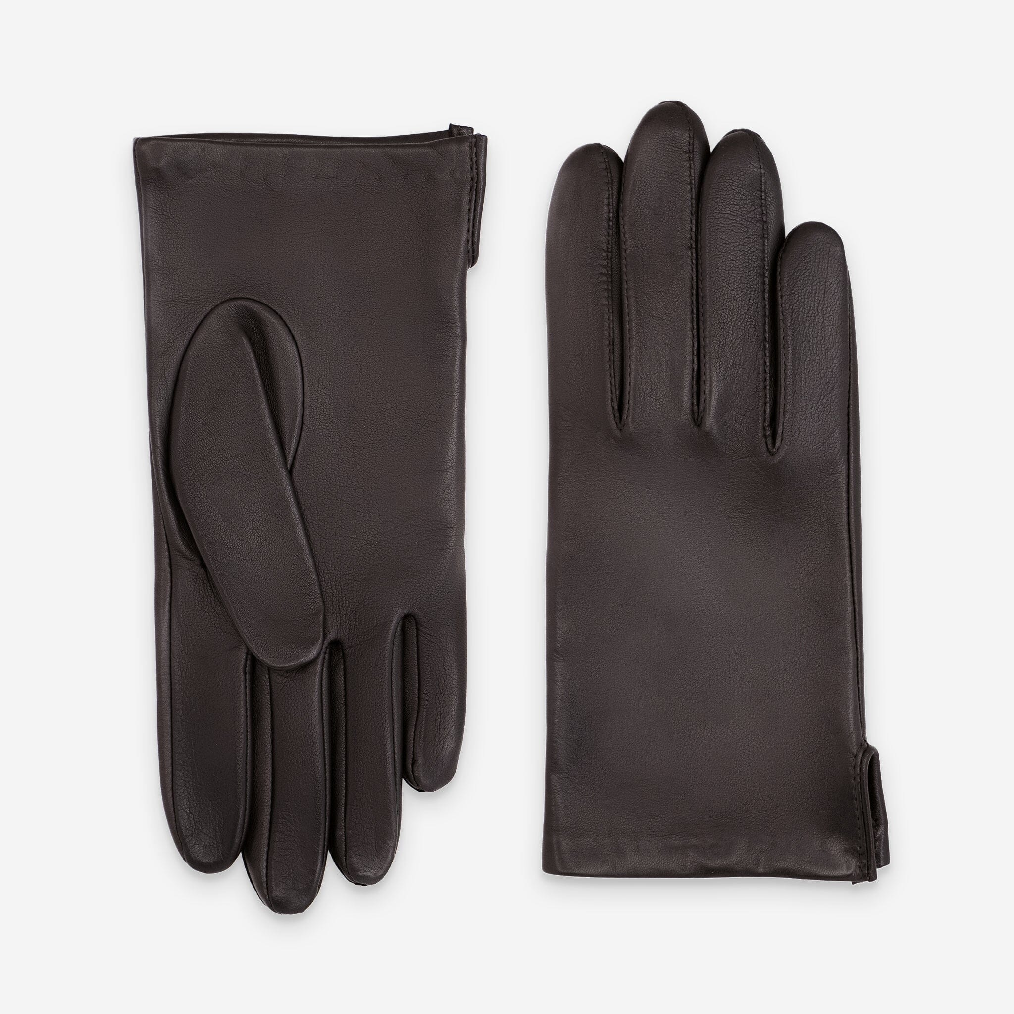Gants cuir agneau-100% soie-62007SN Gants cuir standard homme Glove Story Brun 7.5