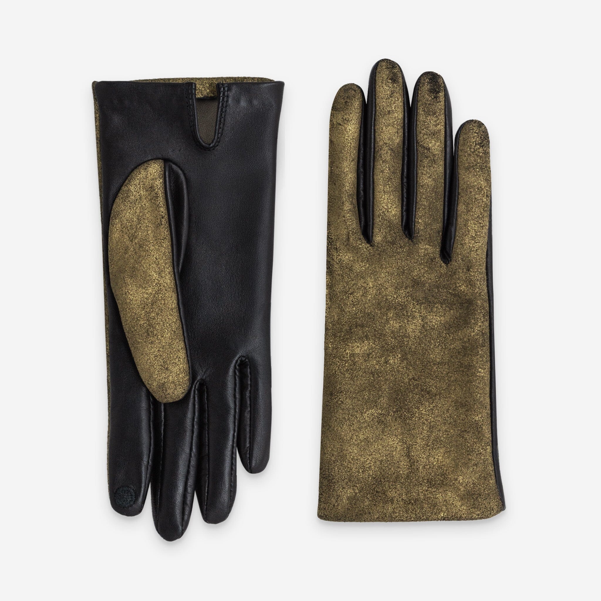 Gants cuir agneau-100% soie-99SP-21184ST Gants cuir femme prestige Glove Story Brun 6.5