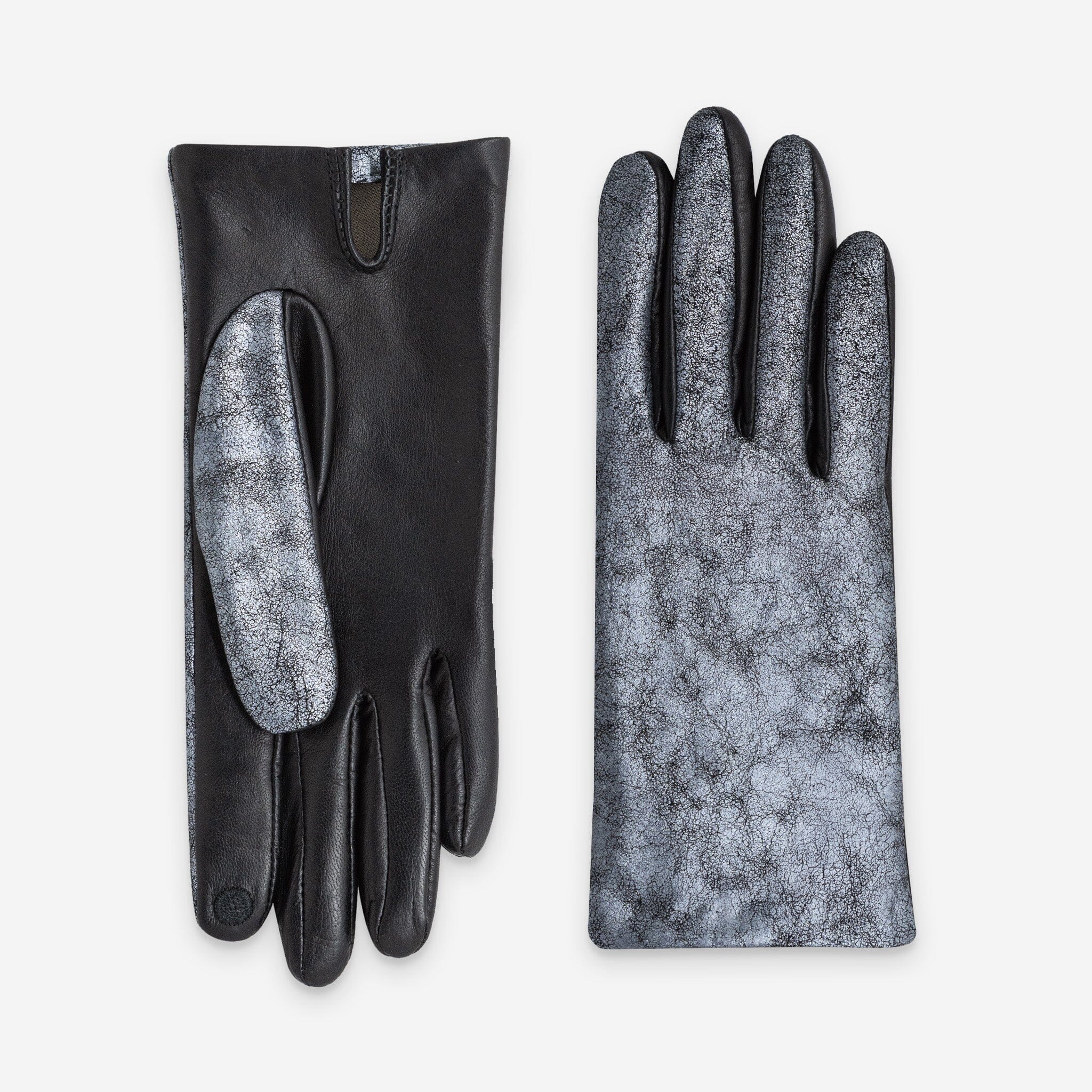 Gants cuir agneau-100% soie-99SP-21184ST Gants cuir femme prestige Glove Story Silver 6.5
