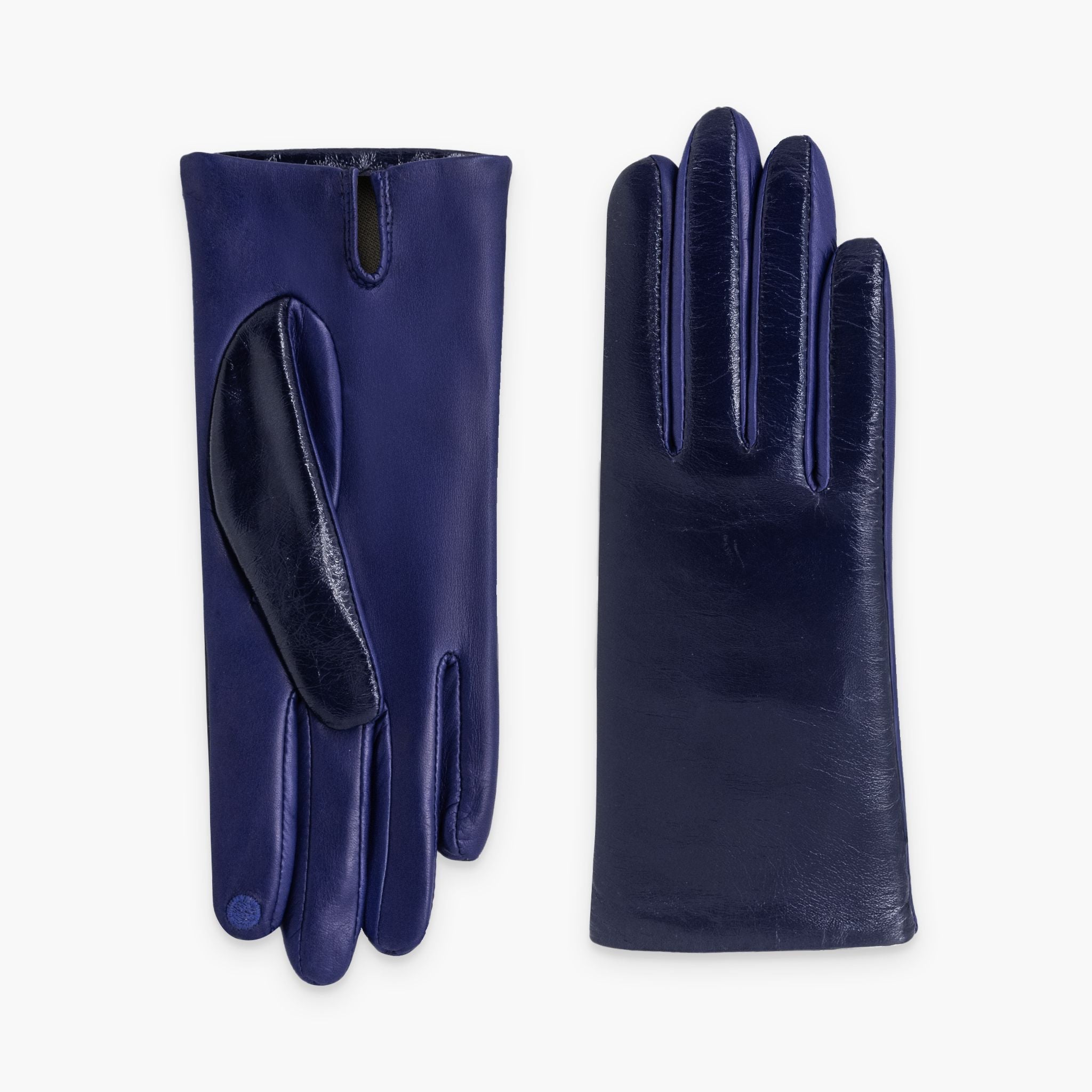 Gants cuir agneau-100% soie-99SP-21186ST Gants cuir femme prestige Glove Story Indigo 6.5
