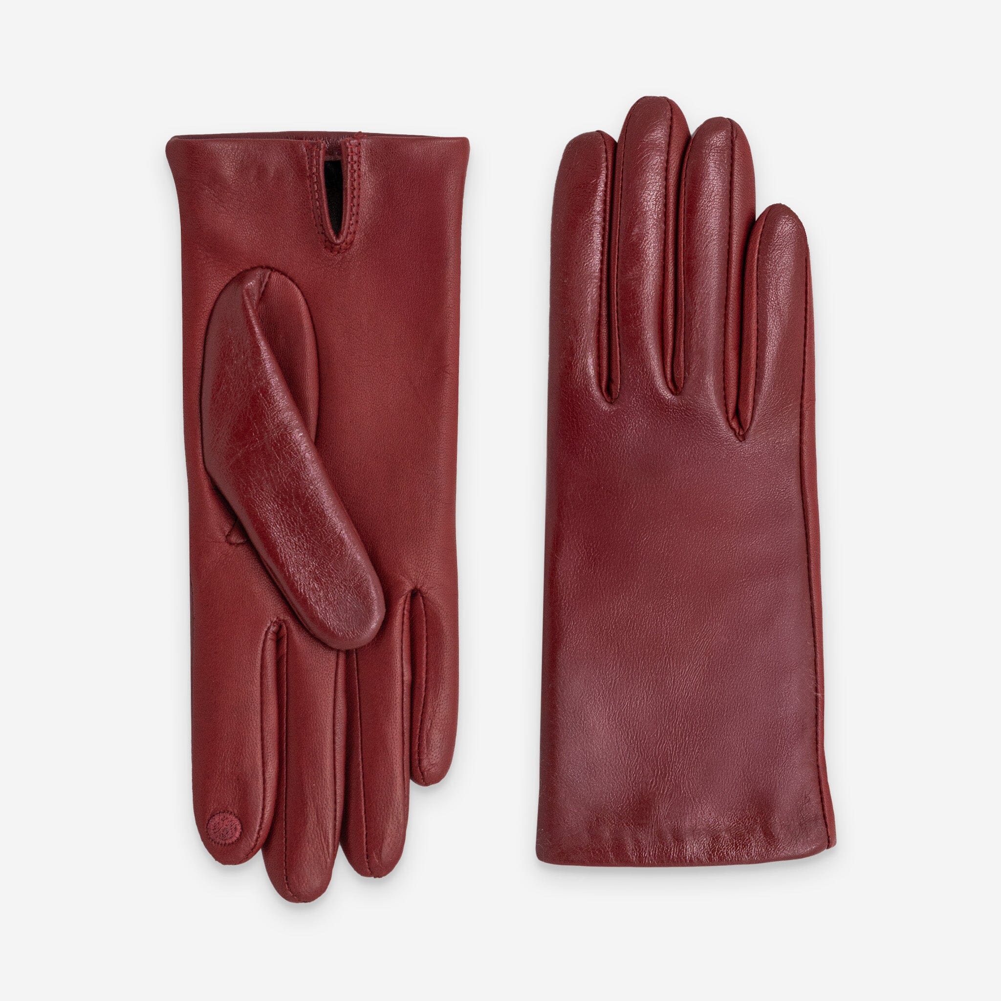 Gants cuir agneau-100% soie-99SP-21186ST Gants cuir femme prestige Glove Story Rouge 6.5