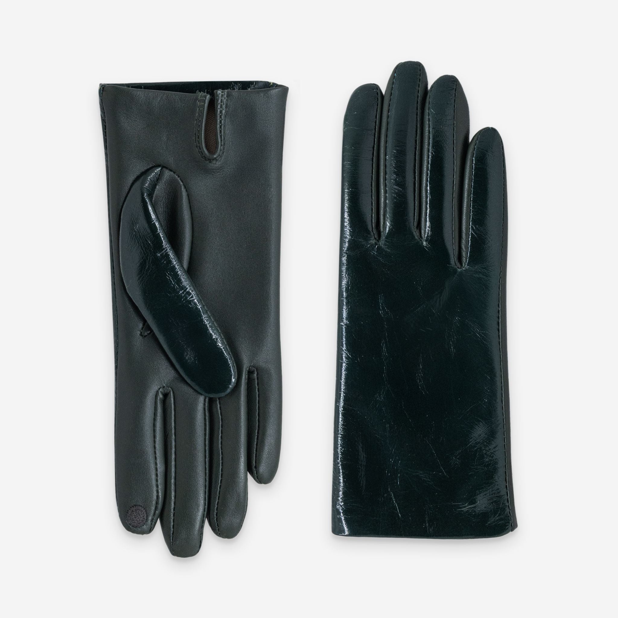 Gants cuir agneau-100% soie-99SP-21186ST Gants cuir femme prestige Glove Story Vert 6.5