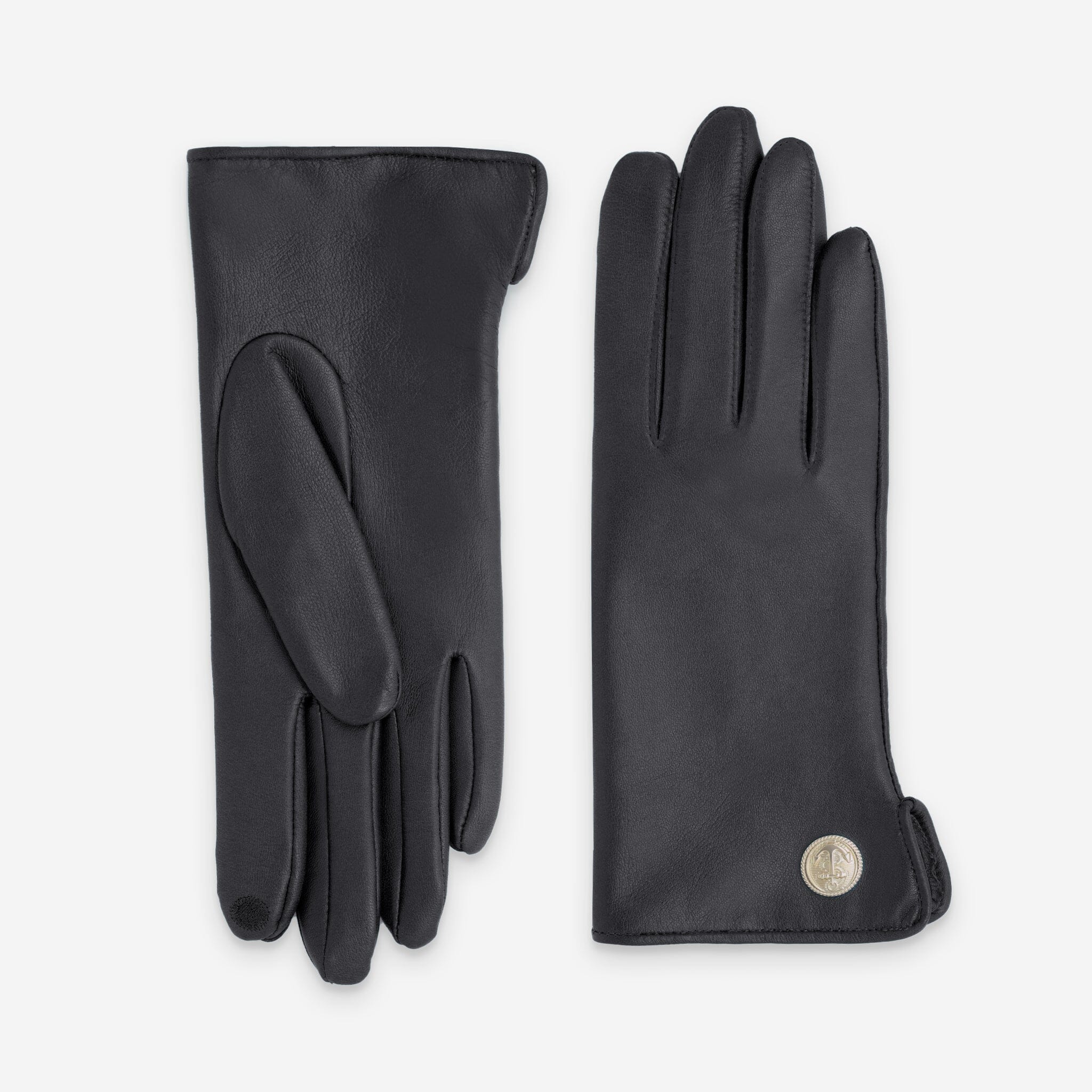 Gants cuir agneau-100% soie-Tactile-21524SN Gants cuir femme prestige Glove Story Gris Fonce 6.5