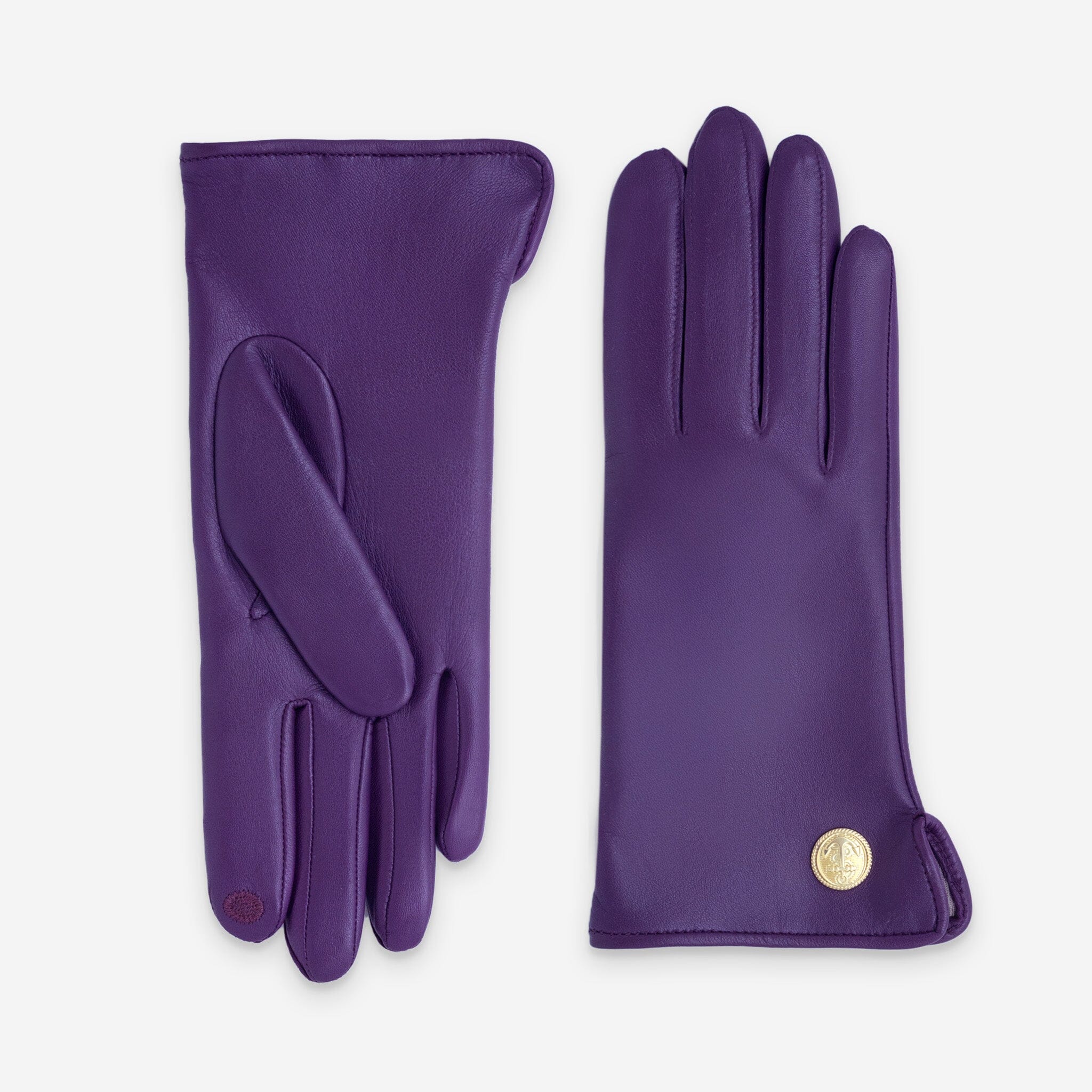 Gants cuir agneau-100% soie-Tactile-21524SN Gants cuir femme prestige Glove Story Violet 6.5