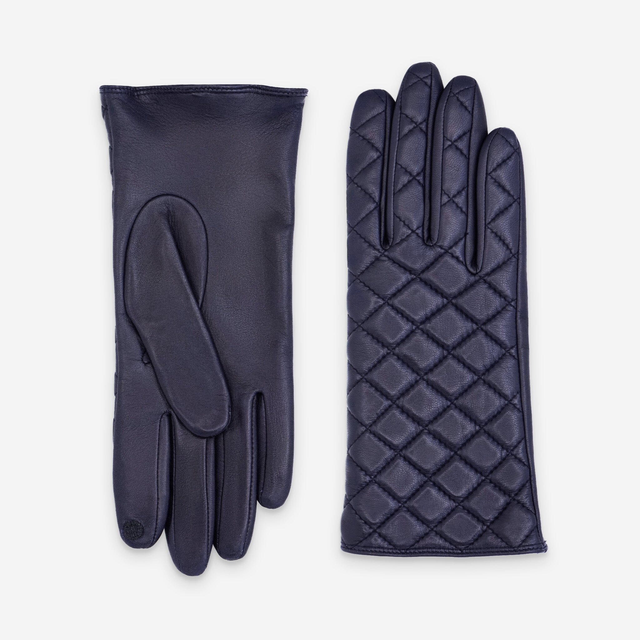 Gants cuir agneau-100% soie-Tactile-21550SN Gants cuir femme prestige Glove Story Deep Blue 6.5
