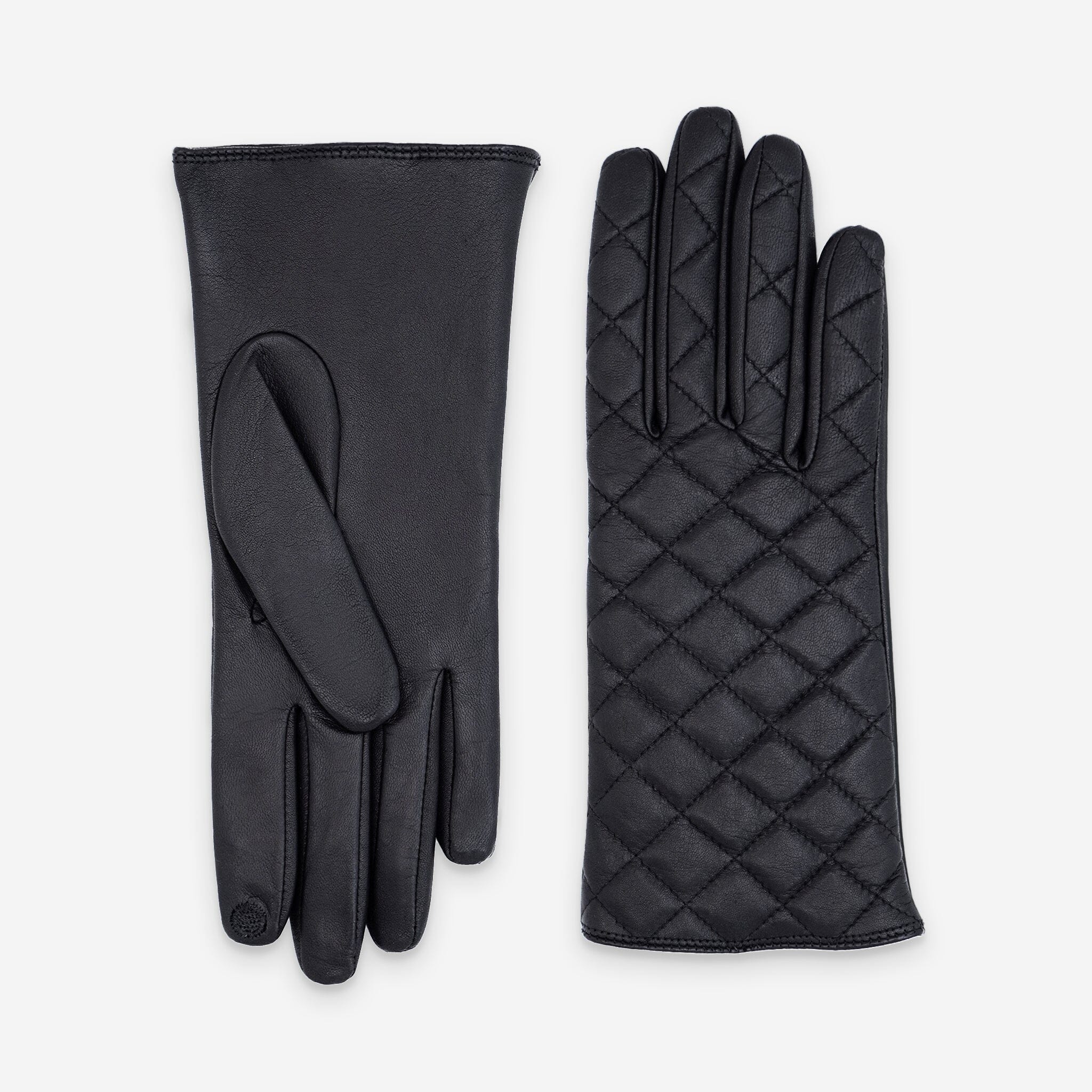 Gants cuir agneau-100% soie-Tactile-21550SN Gants cuir femme prestige Glove Story Noir 6.5