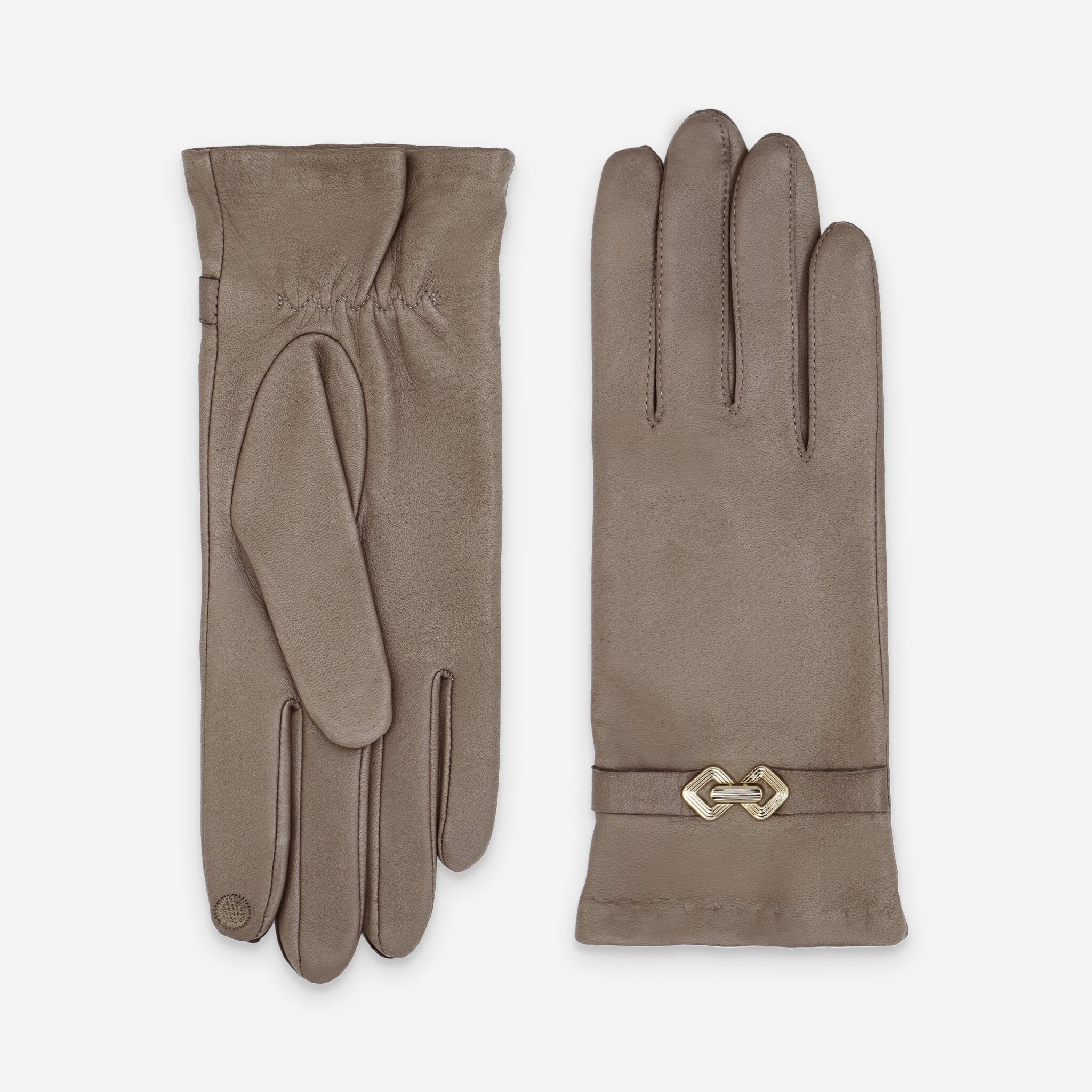 Gants cuir agneau-100% Soie-Tactile-21574SN Gants cuir femme prestige Glove Story Stone 6.5