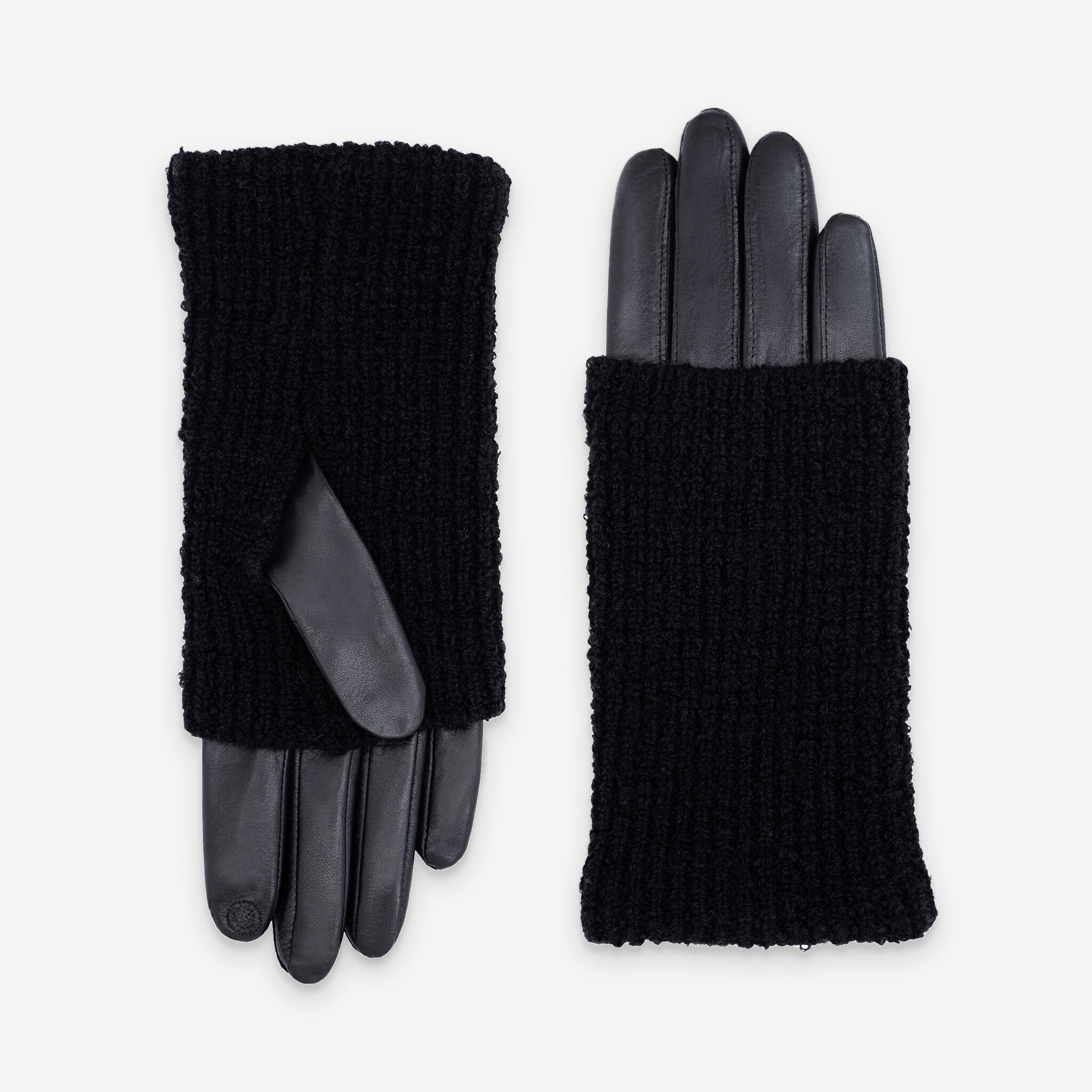 Gants cuir agneau-100% soie-Tactile-21576SN Gants cuir femme prestige Glove Story Noir 6.5