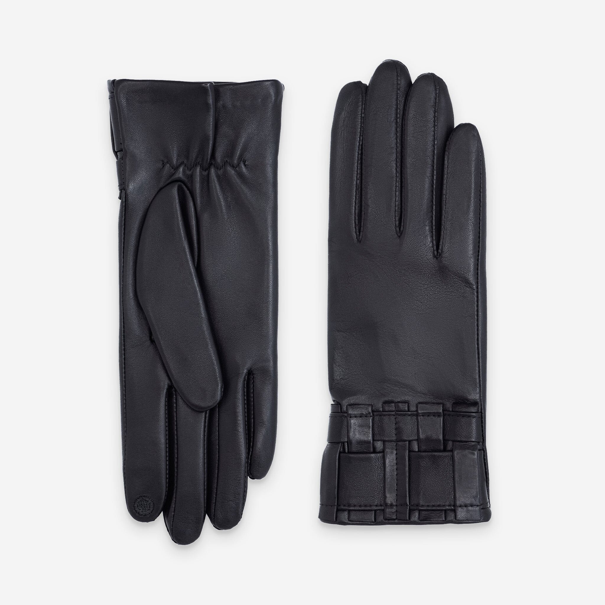 Gants cuir agneau-100% soie-Tactile-21594SN Gants cuir femme prestige Glove Story Noir 6.5