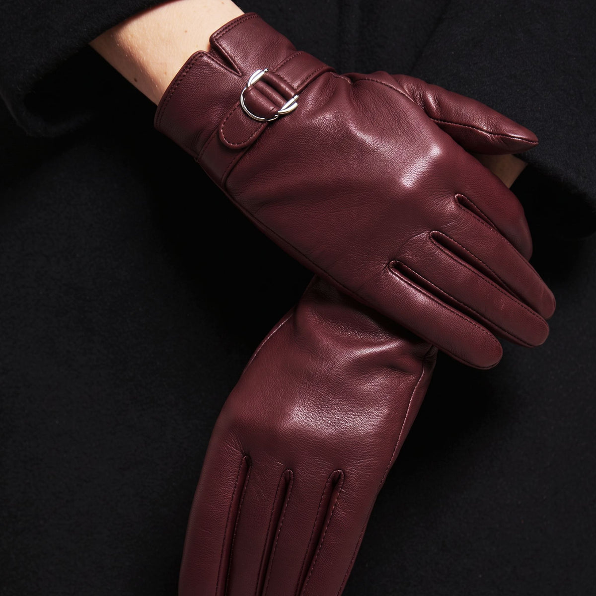 Gants cuir agneau-100% soie-Tactile-21597SN Gants cuir femme prestige Glove Story