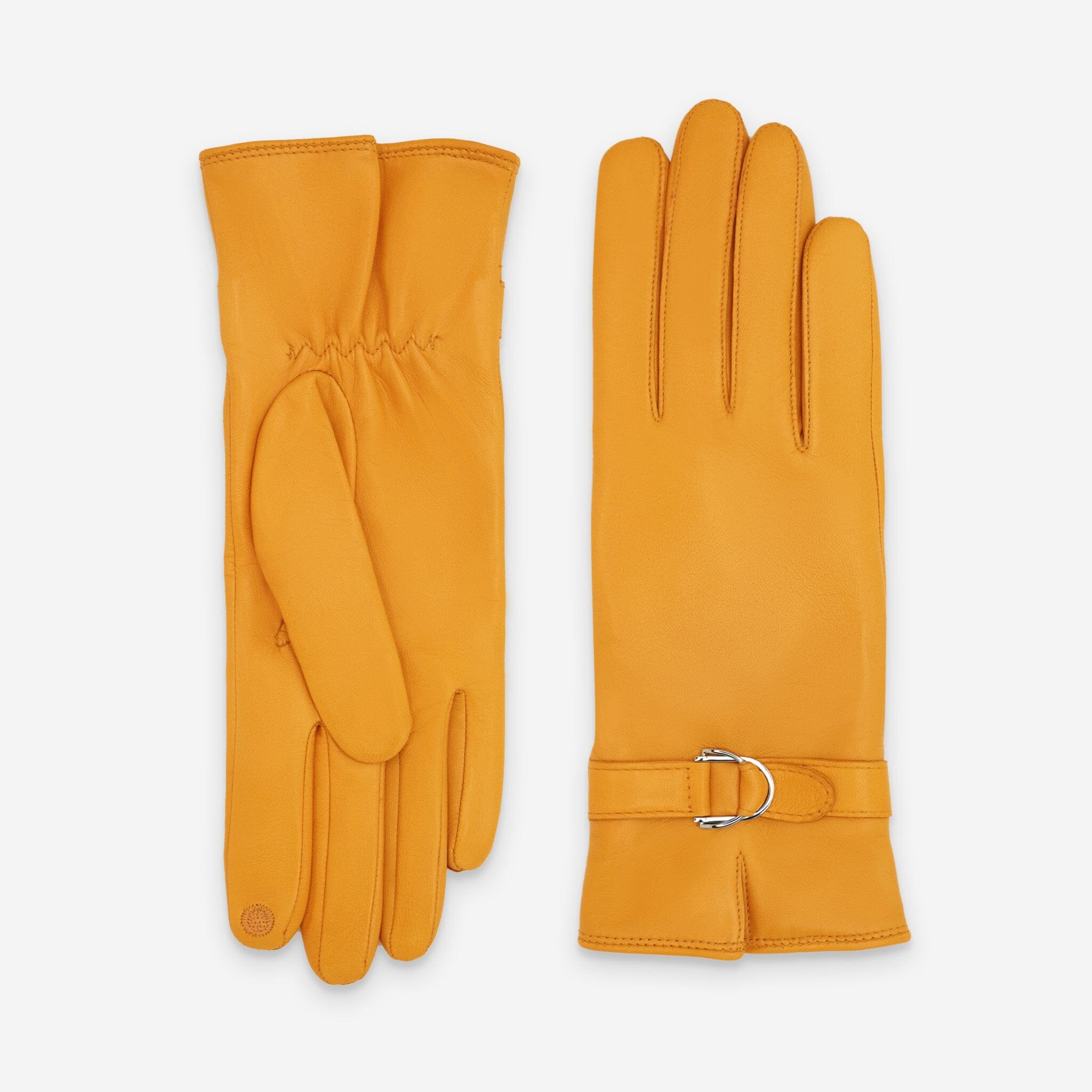 Gants cuir agneau-100% soie-Tactile-21597SN Gants cuir femme prestige Glove Story Golden Yellow 6.5