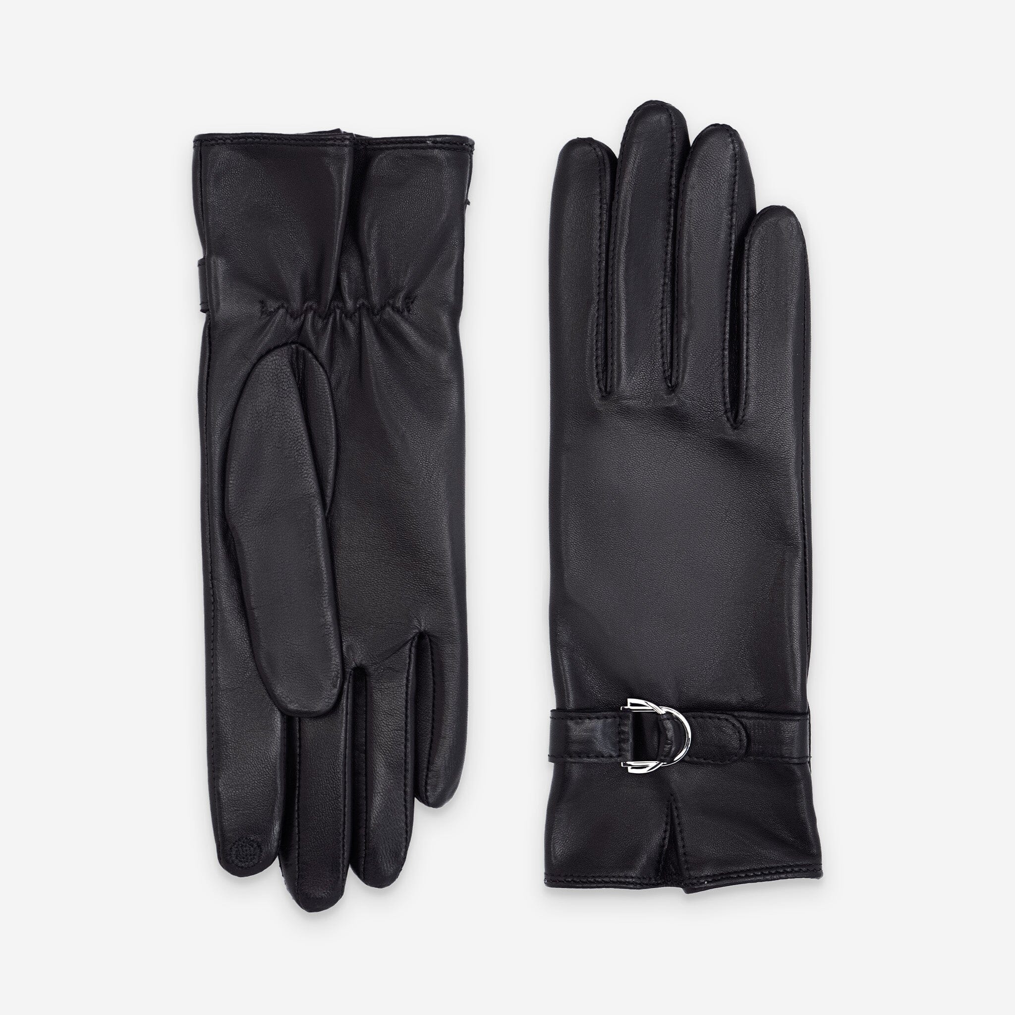 Gants cuir agneau-100% soie-Tactile-21597SN Gants cuir femme prestige Glove Story Noir 6.5