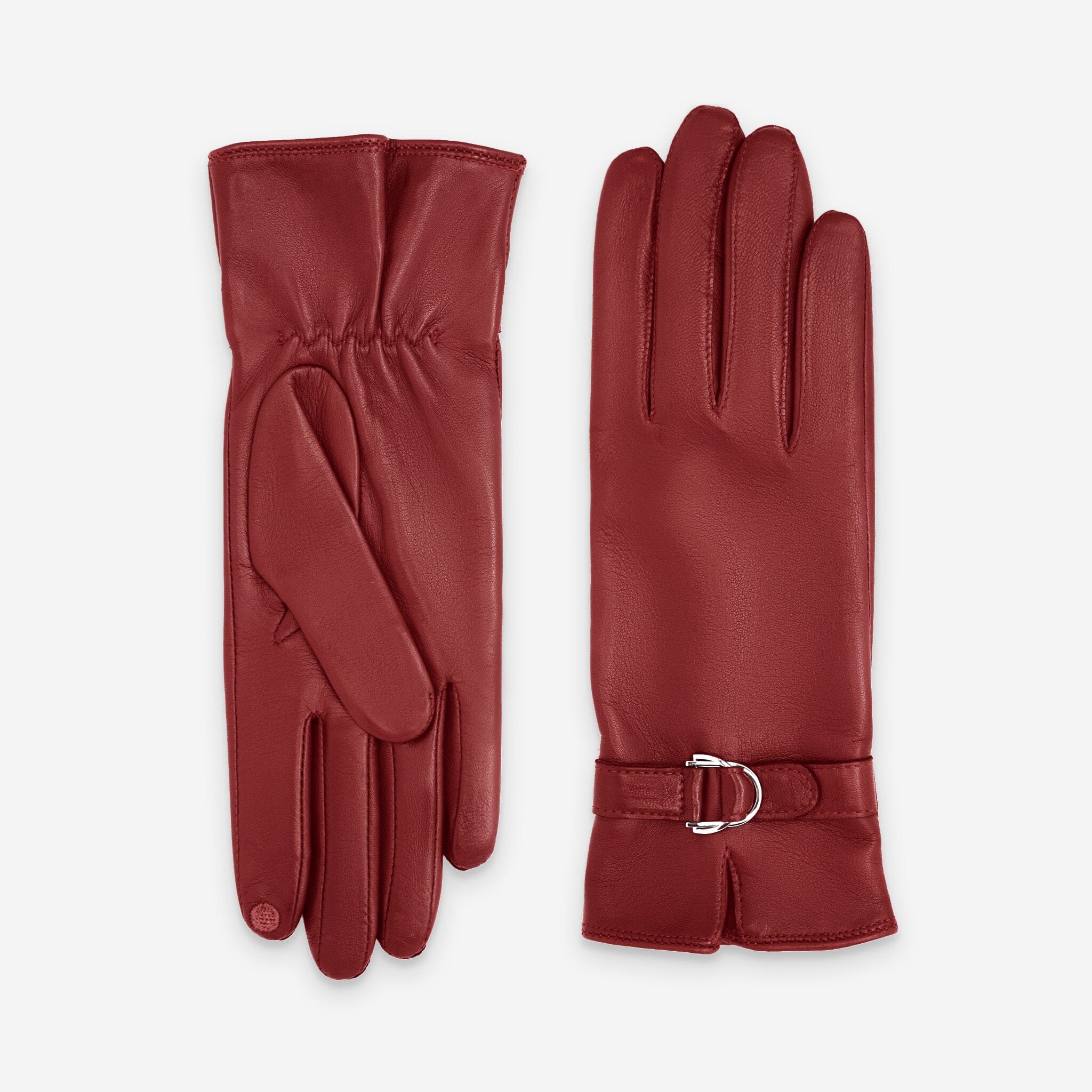 Gants cuir agneau-100% soie-Tactile-21597SN Gants cuir femme prestige Glove Story Rouge 6.5
