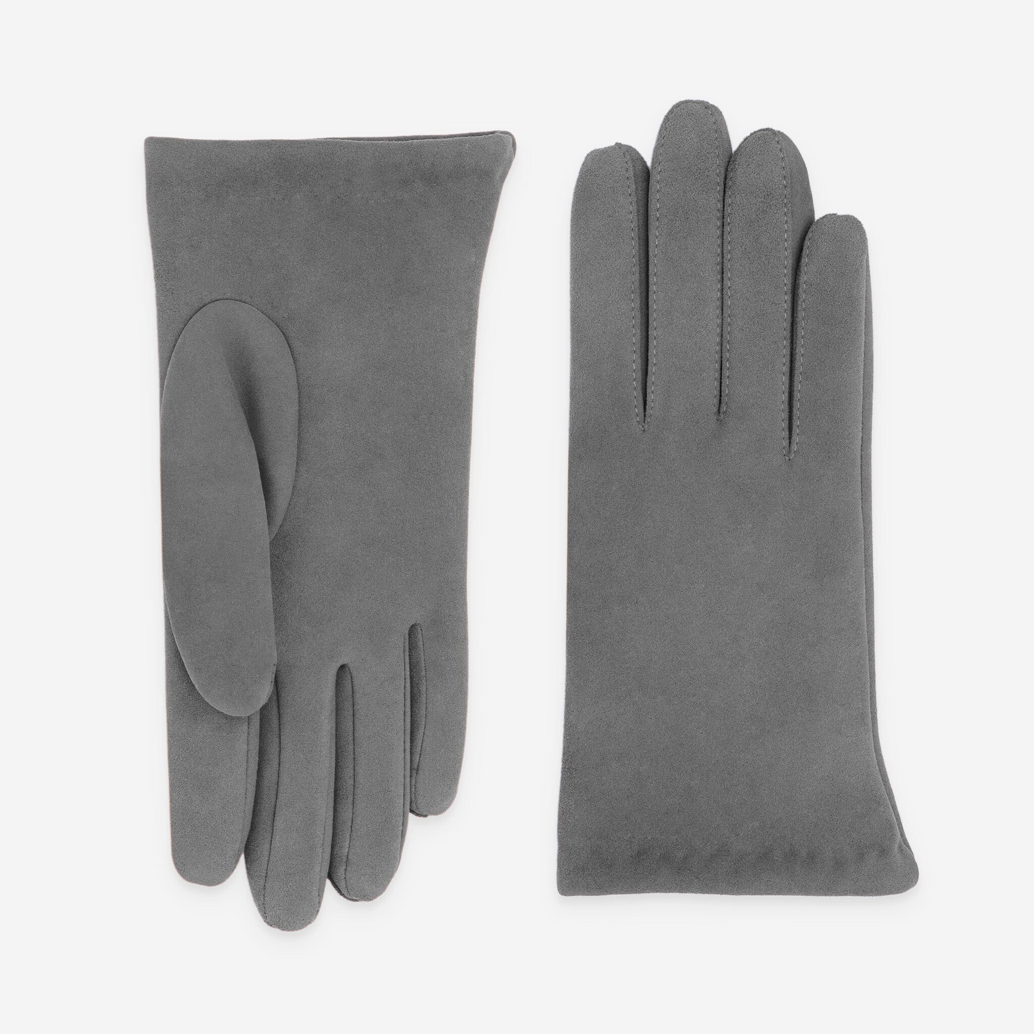 Gants cuir agneau-100%acrylique-21646TR Gants cuir femme prestige Glove Story Gris Clair 6.5