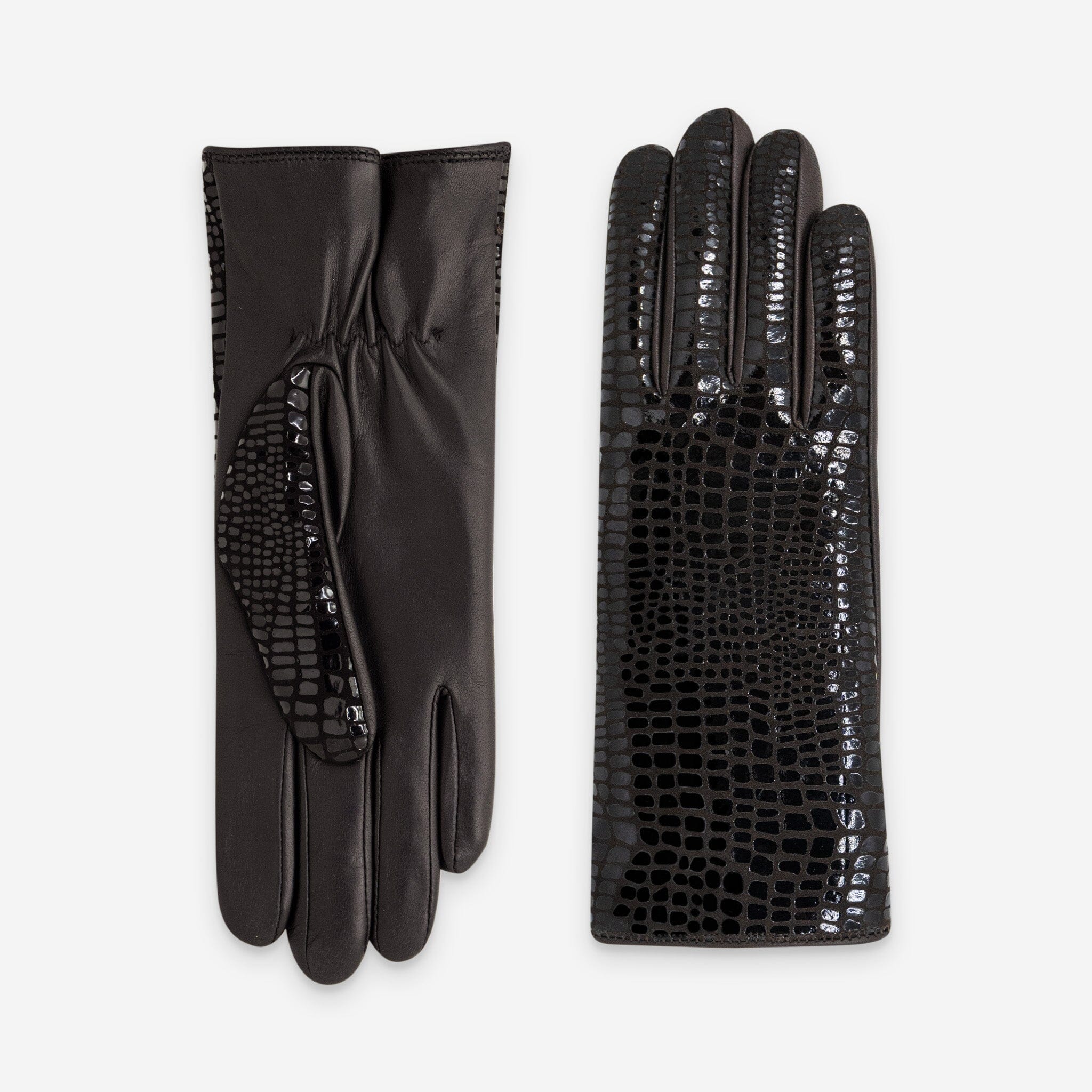 Gants cuir agneau-20%cachemire 40% laine 40% nylon-21633CA Gants cuir femme prestige Glove Story Choco 6.5