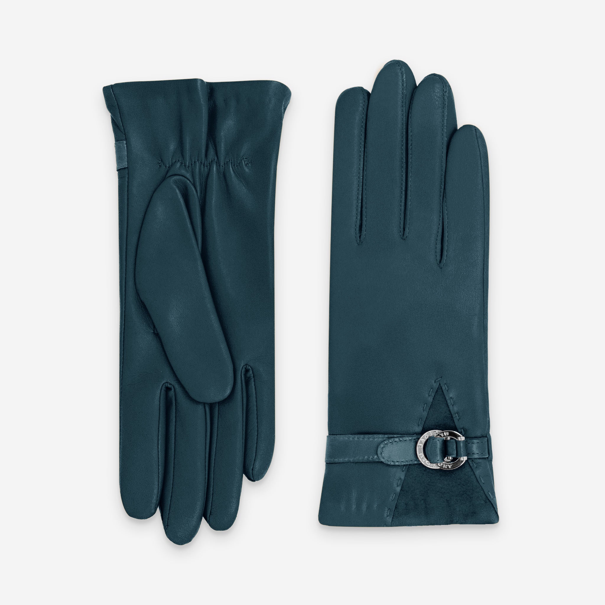 Gants cuir agneau-20%cachemire 40% laine 40% nylon-21639CA Gants cuir femme prestige Glove Story Canard 6.5