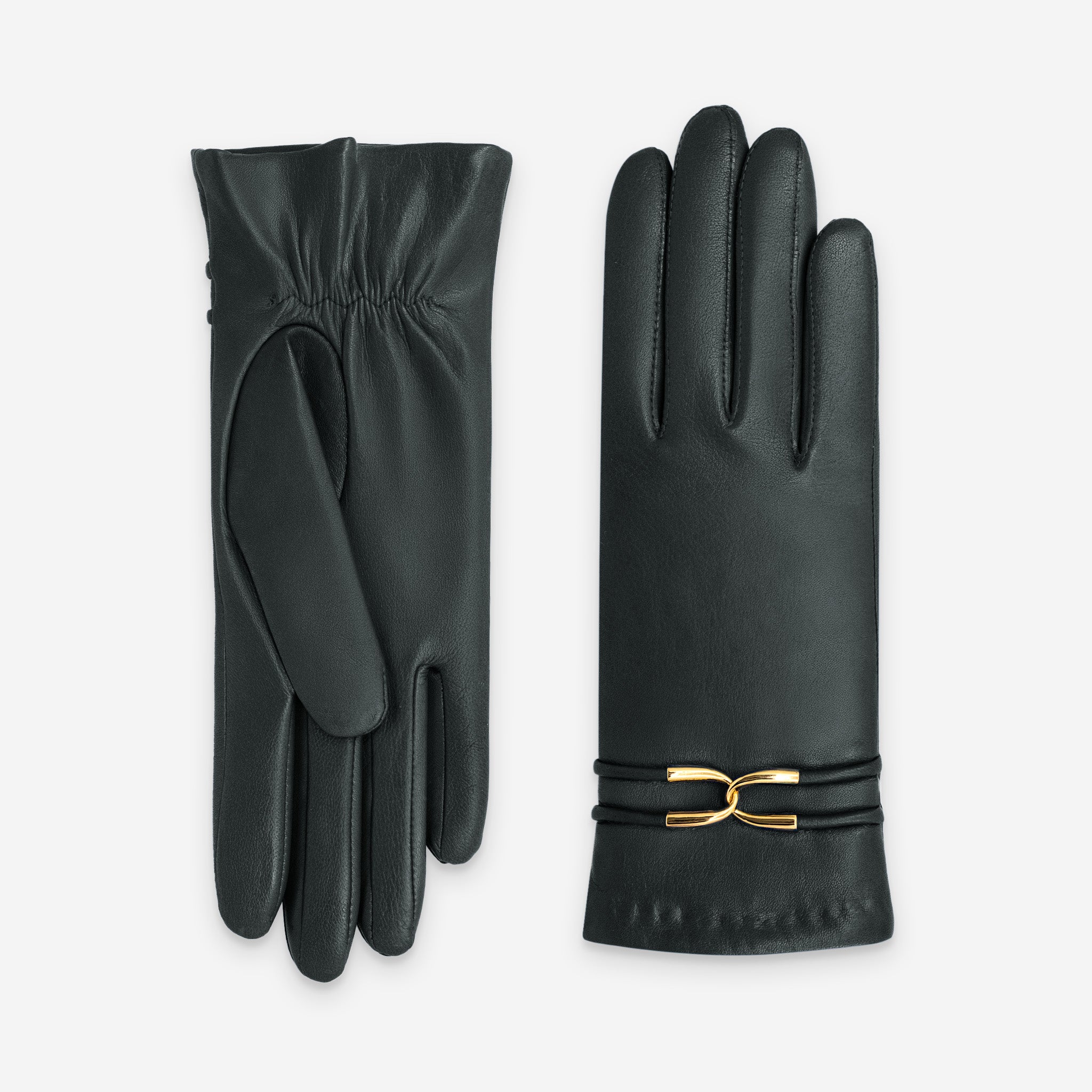 Gants cuir agneau-20%cachemire 40% laine 40% nylon-21643CA Gants cuir femme prestige Glove Story Pine 6.5