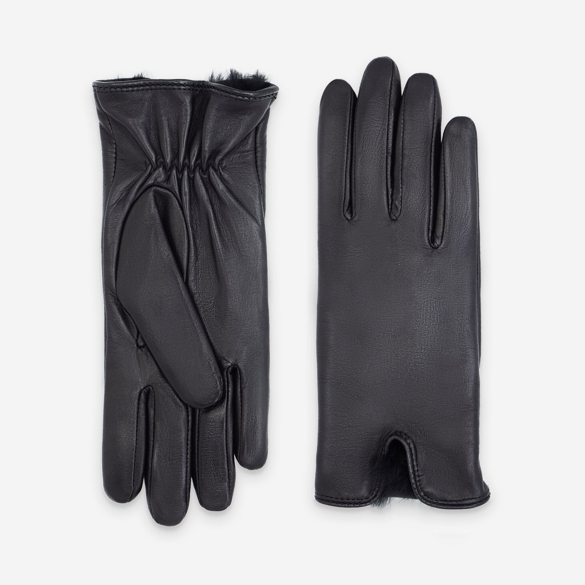 Gants cuir agneau-lapin-21391LA Gants cuir femme prestige Glove Story Noir 6
