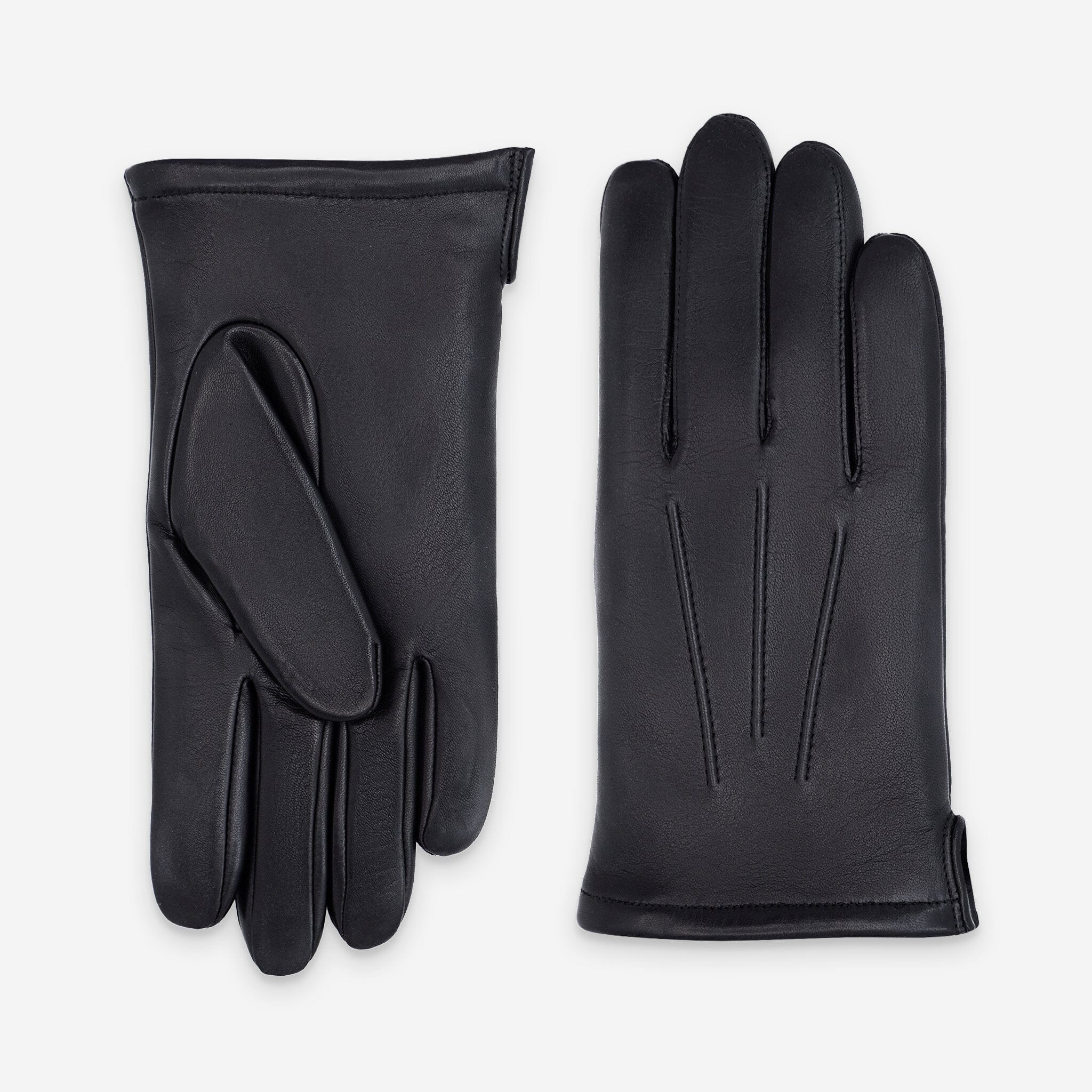 Gants cuir agneau-lapin-22074LA Gants cuir homme prestige Glove Story Noir 7.5