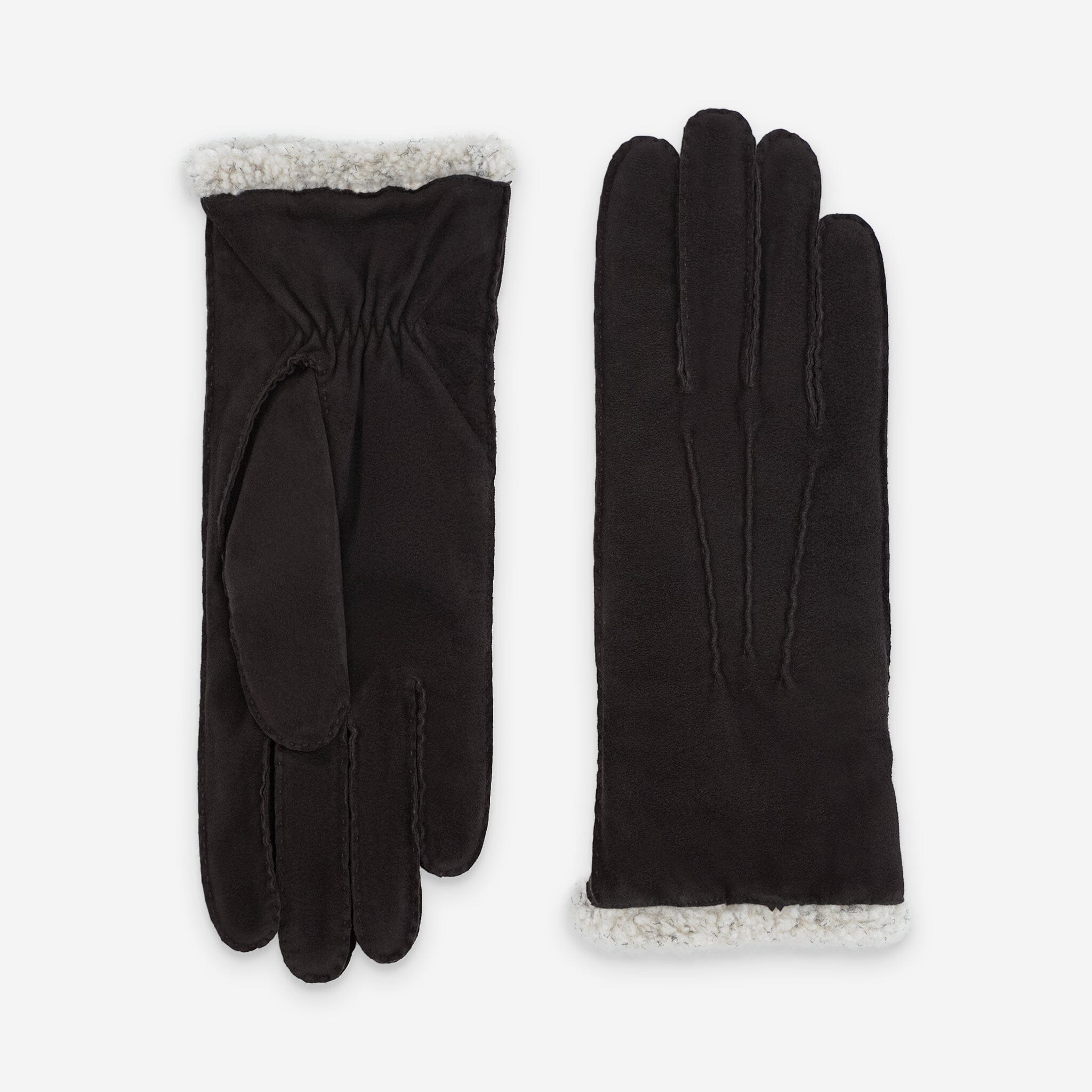 Gants cuir agneau suédé-100% polyester-71093BE Gants cuir sport femme Glove Story Choco S