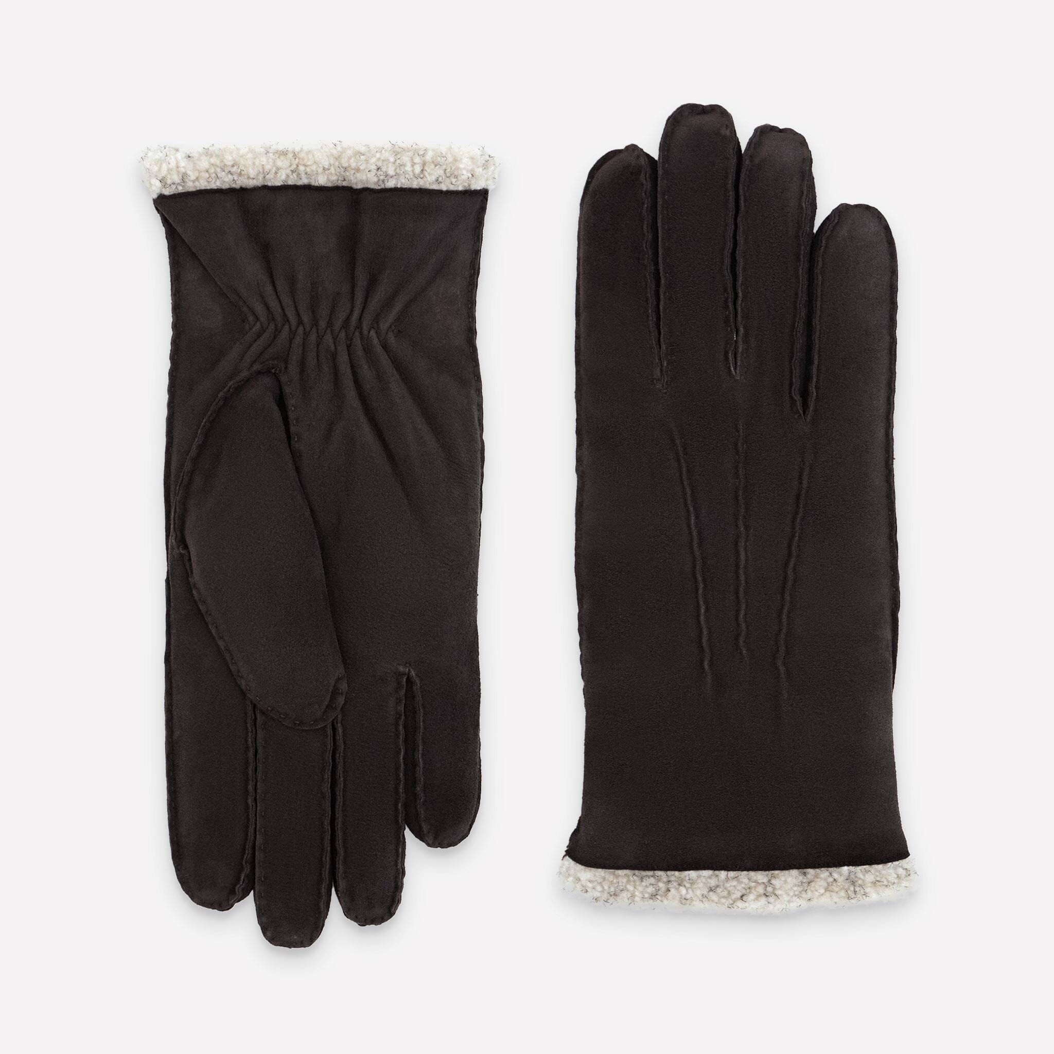 Gants cuir agneau suédé-100% polyester-72093BE Gants cuir sport homme Glove Story Choco S