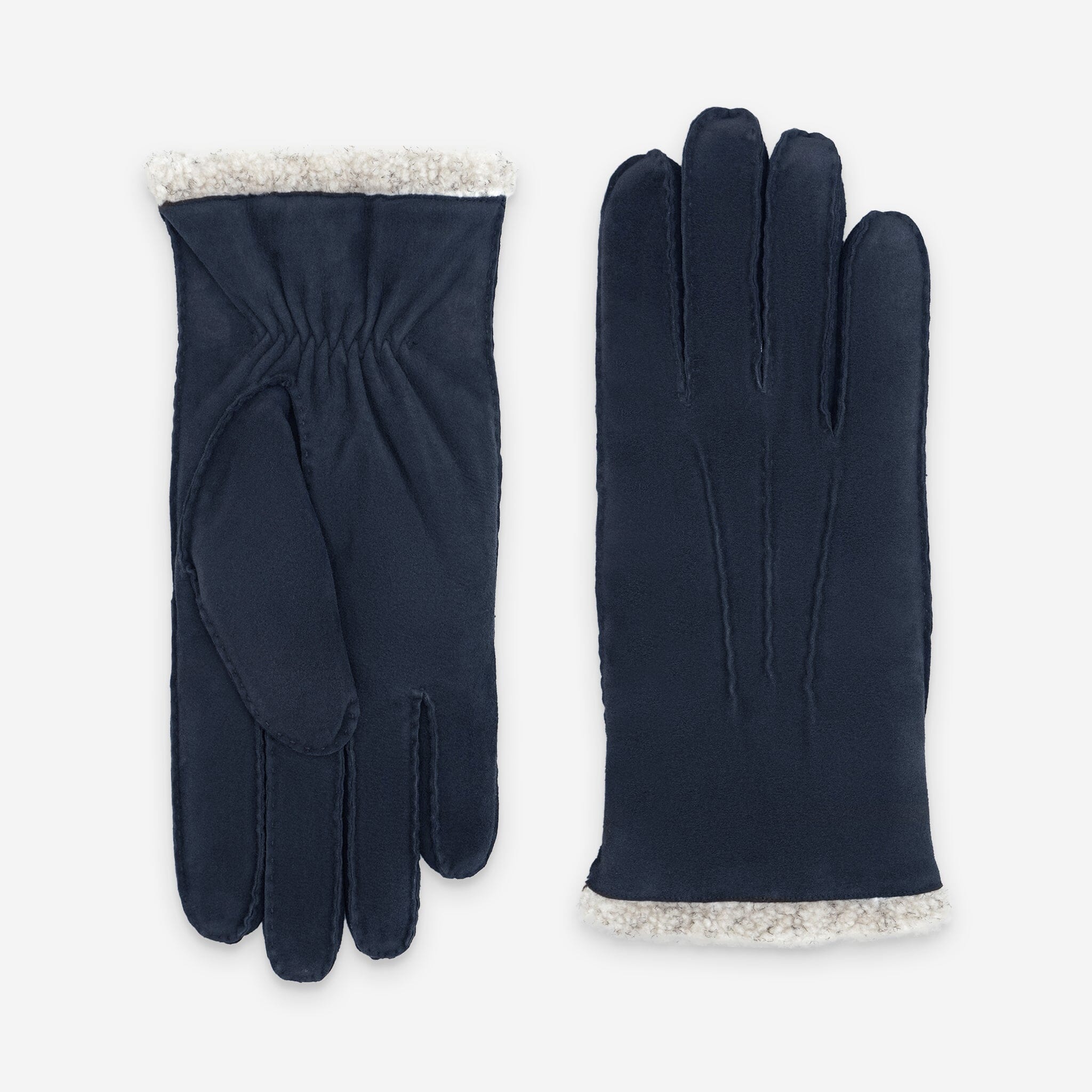 Gants cuir agneau suédé-100% polyester-72093BE Gants cuir sport homme Glove Story Deep Blue S